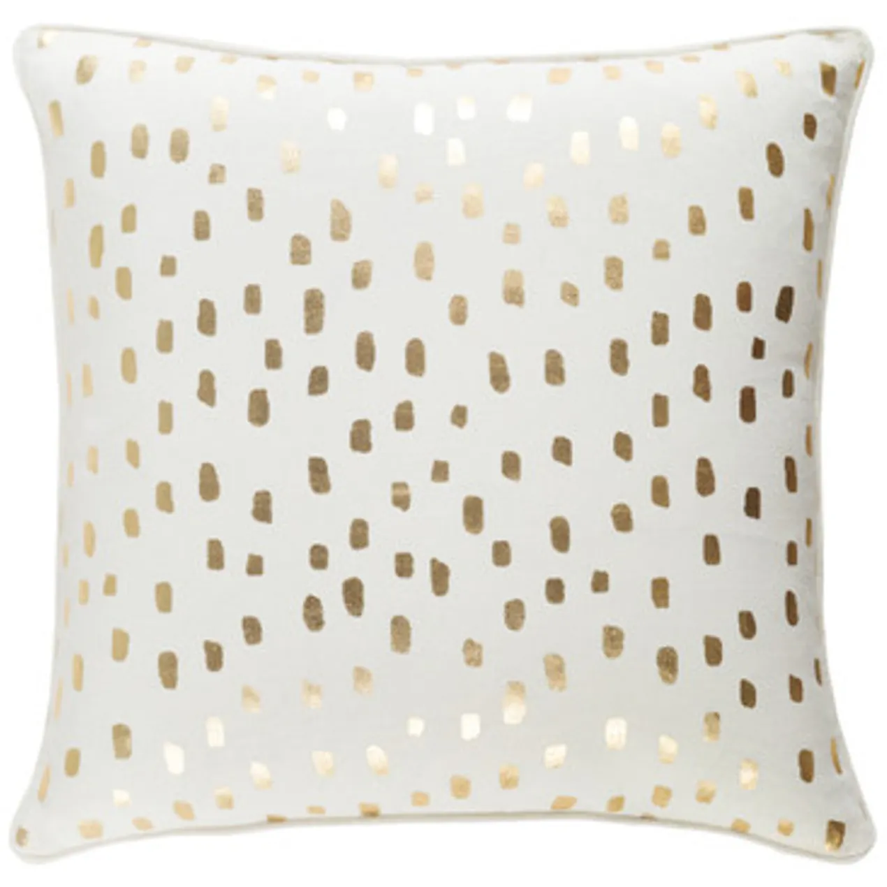 Addison Pillow 18" - Ivory/Gold