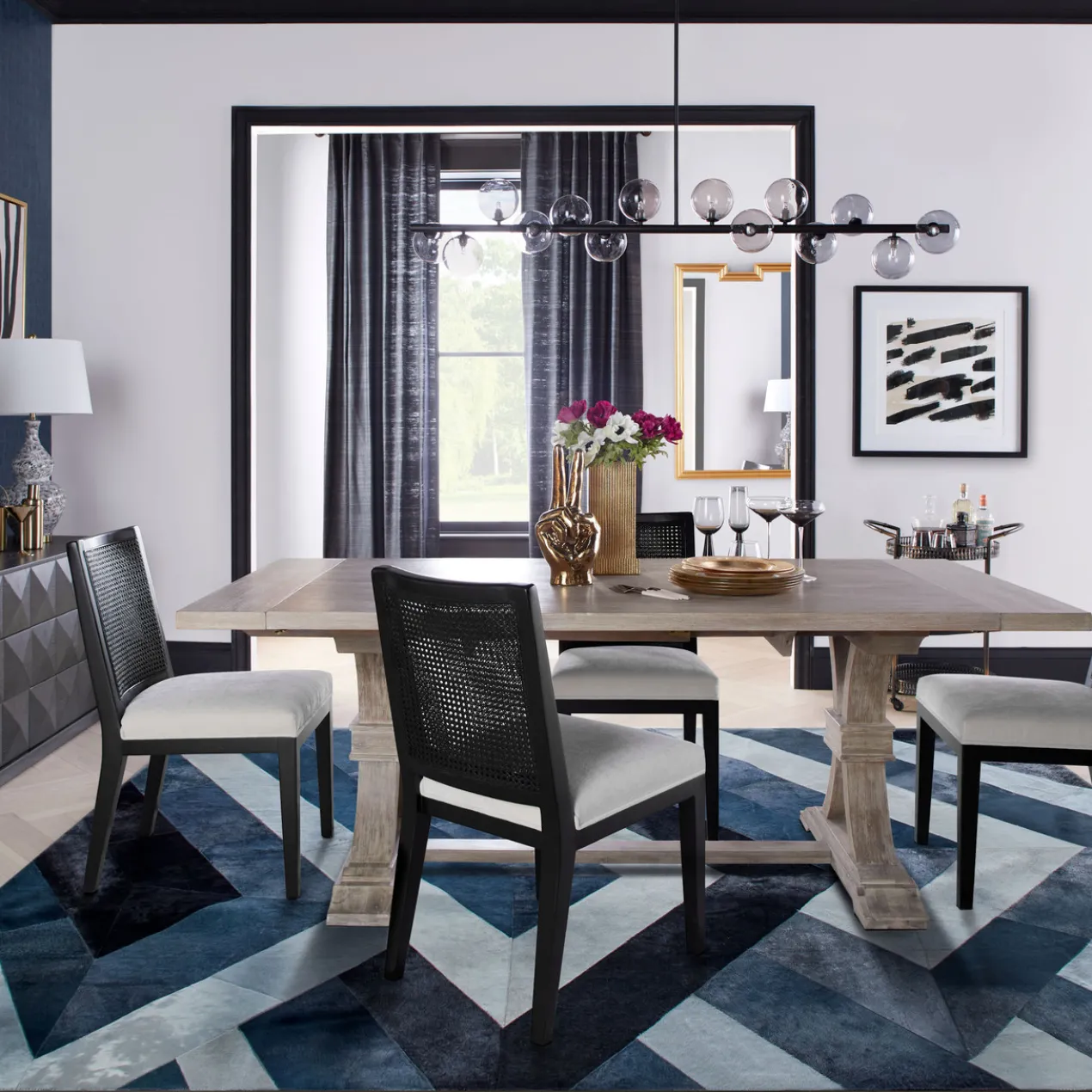 Archer Natural Grey Extending Dining Table