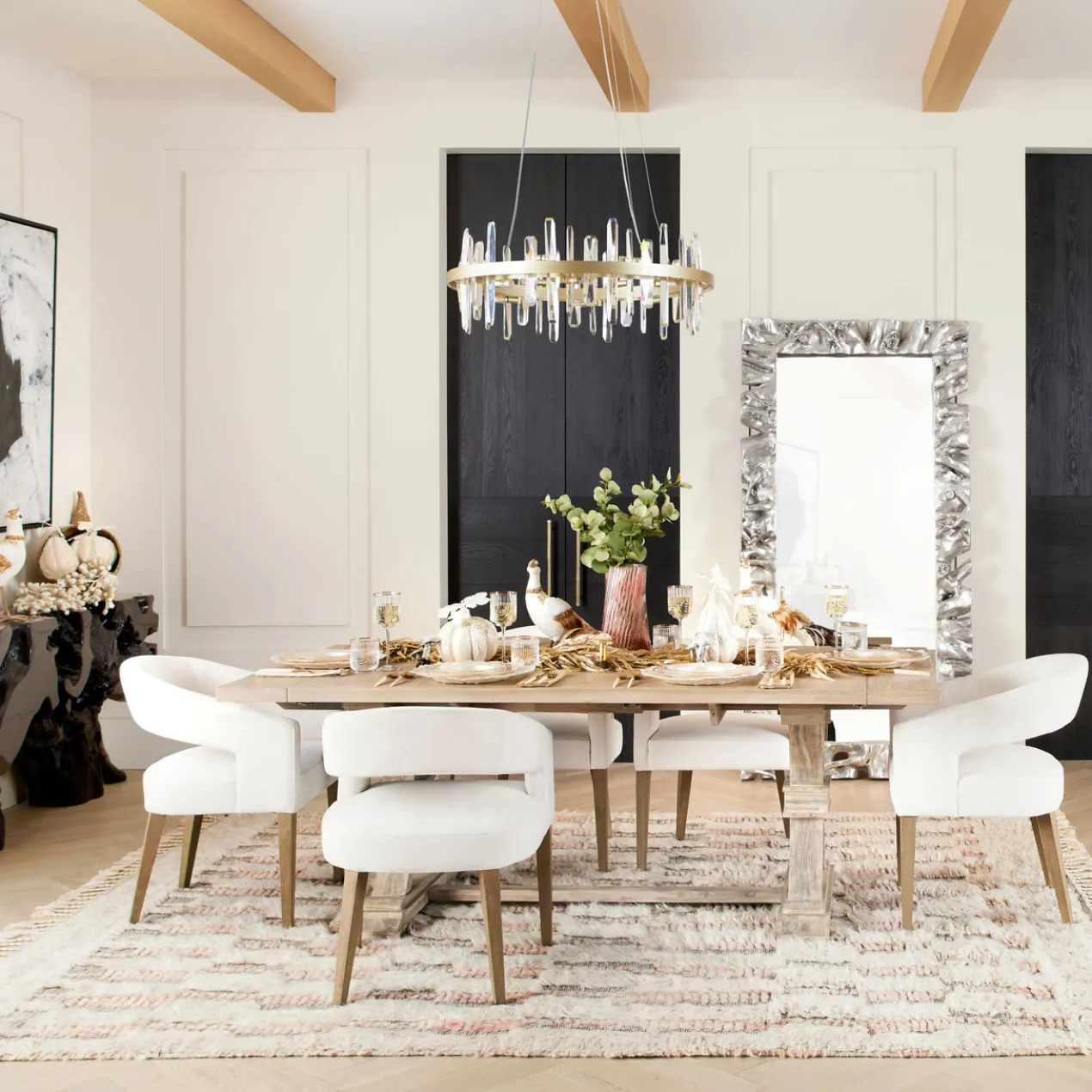 Archer Natural Grey Extending Dining Table