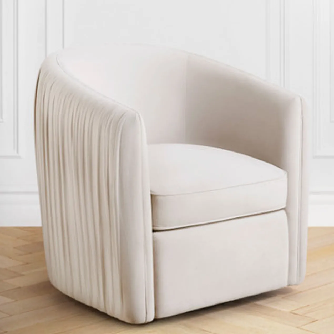 Aria Pleated Swivel Chair