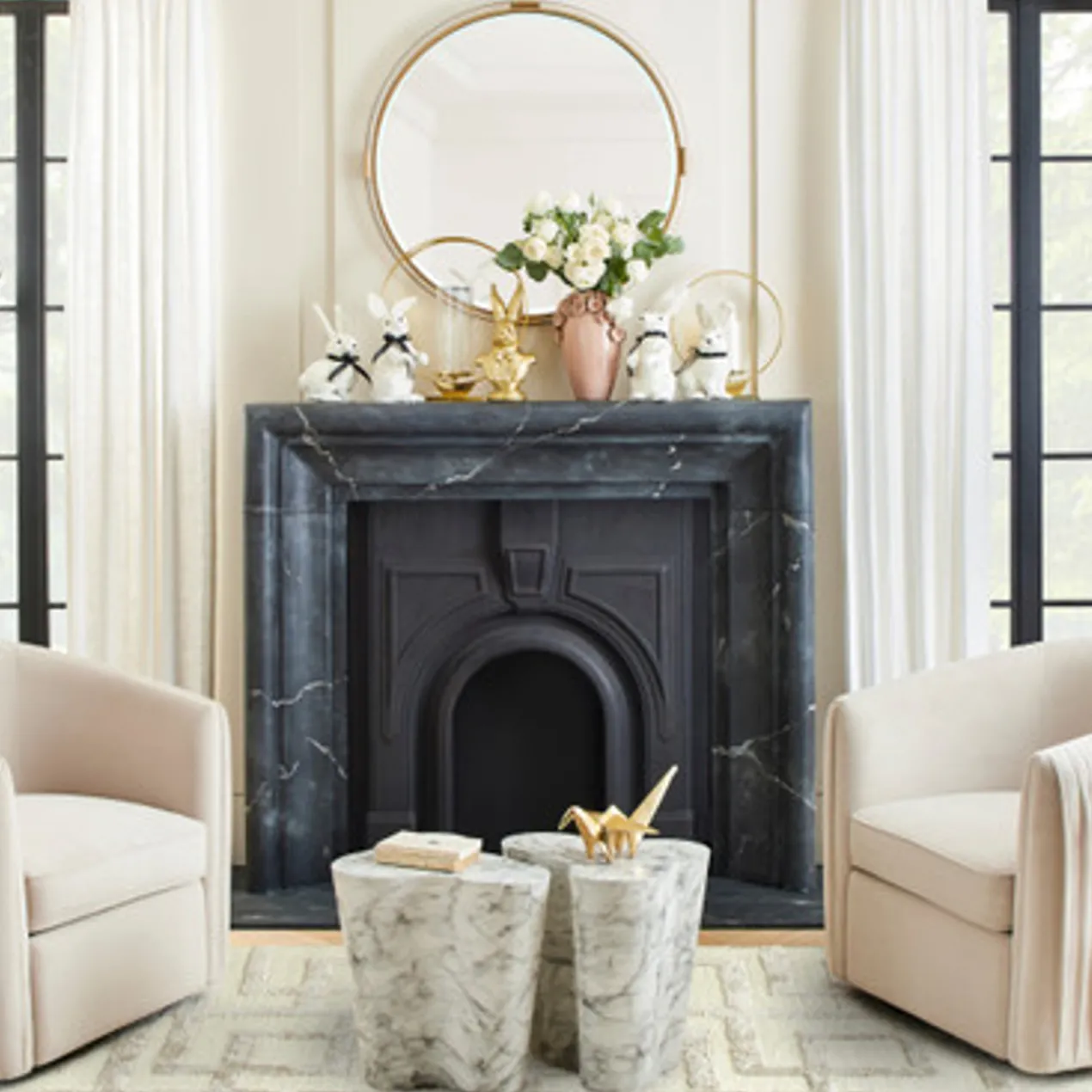 Aria Pleated Swivel Chair