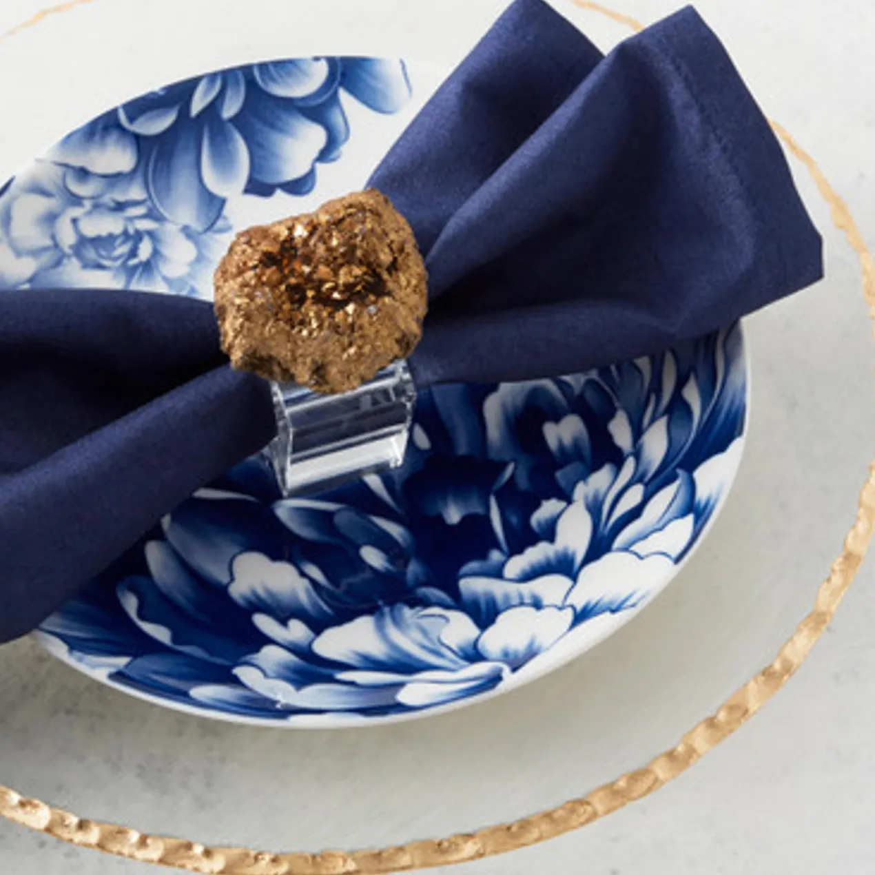 Aura Geode Napkin Ring - Set of 4