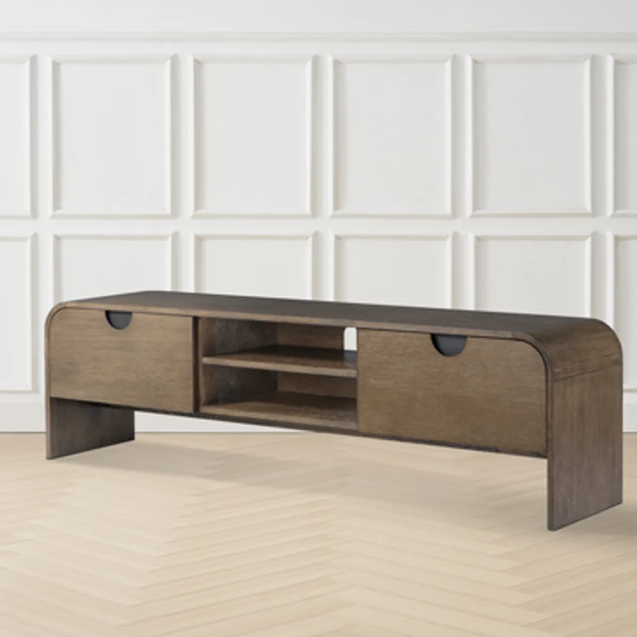 Baja Media Console - Warm Oak