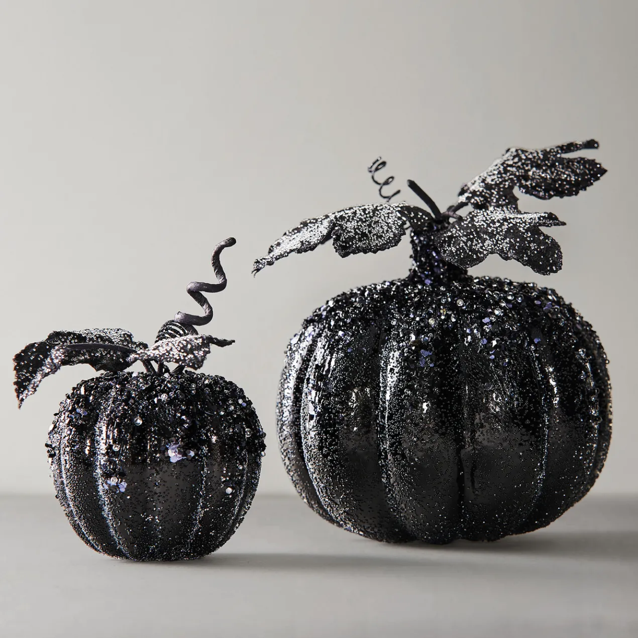 Beaded Pumpkin-Black