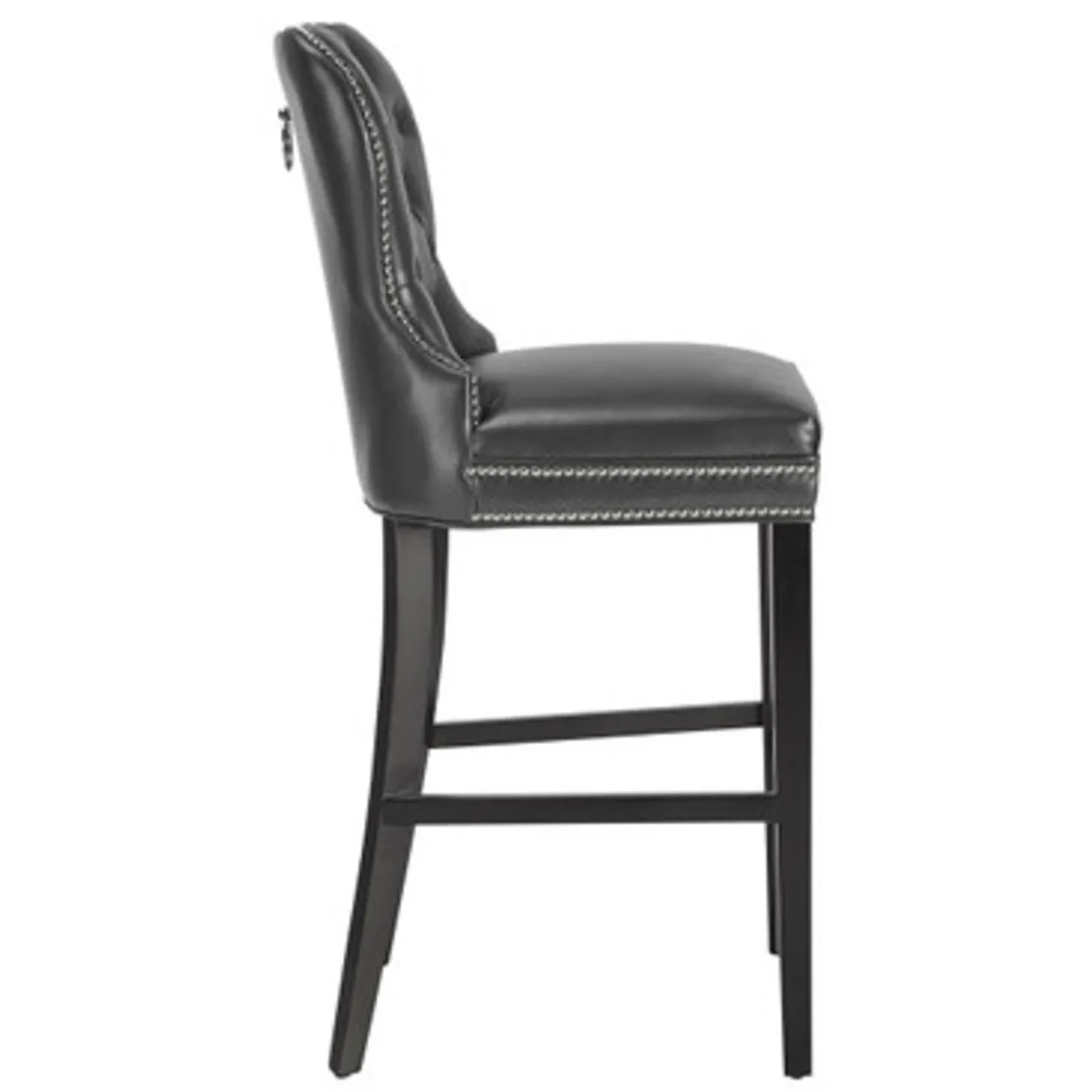 Charlotte Leather Stool - Espresso