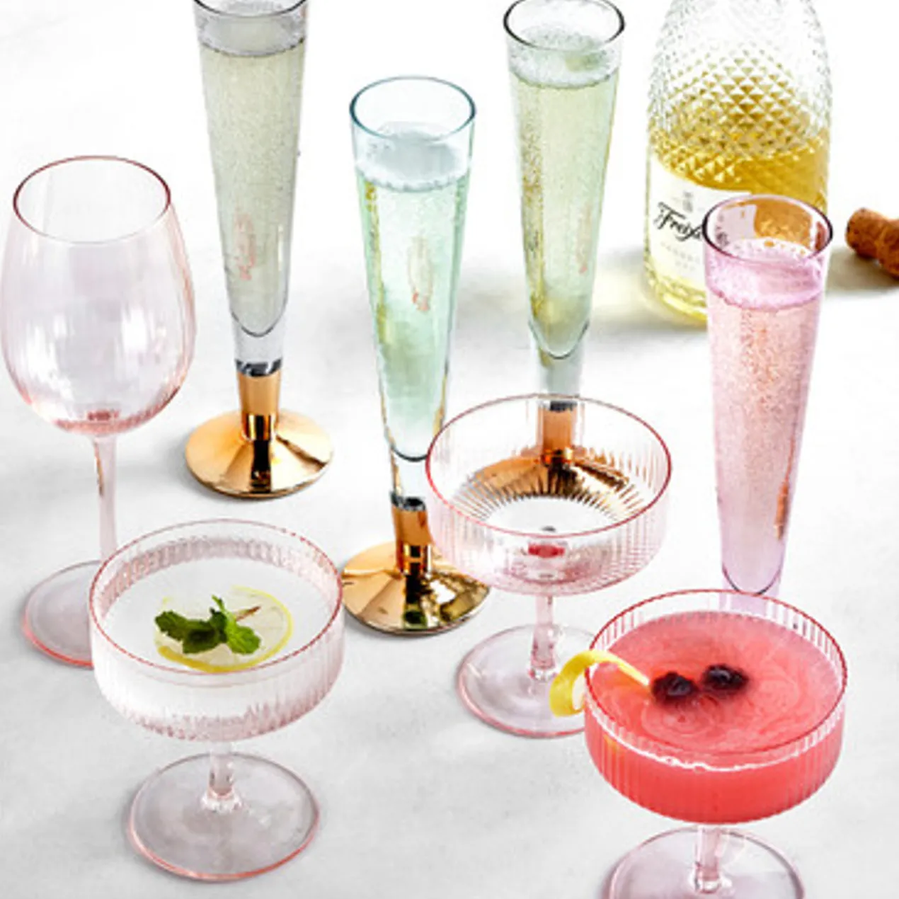 Chloe Glassware Sets - Blush