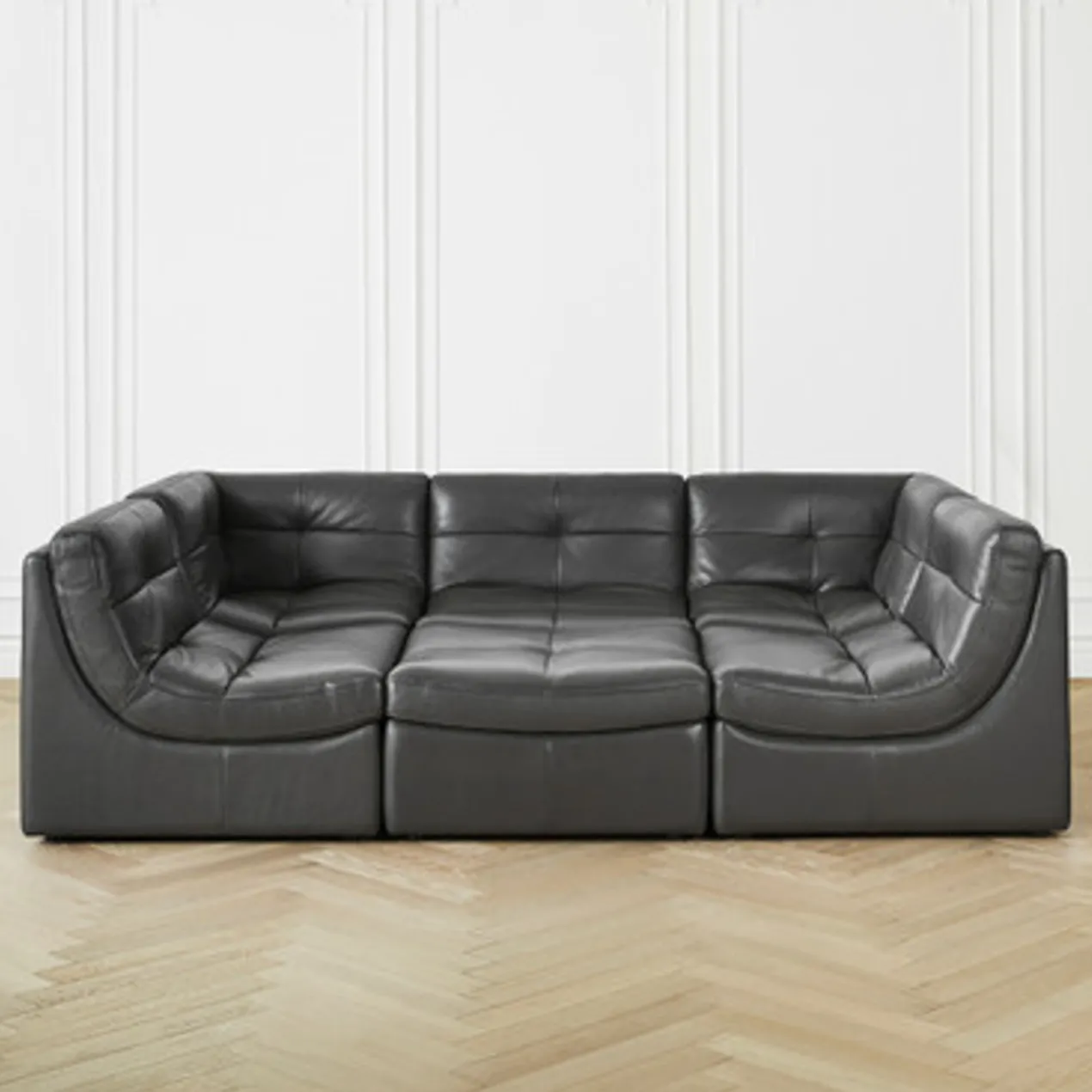 Convo Leather Sectional - 6 PC