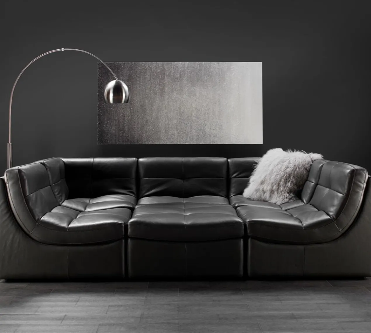 Convo Leather Sectional - 6 PC