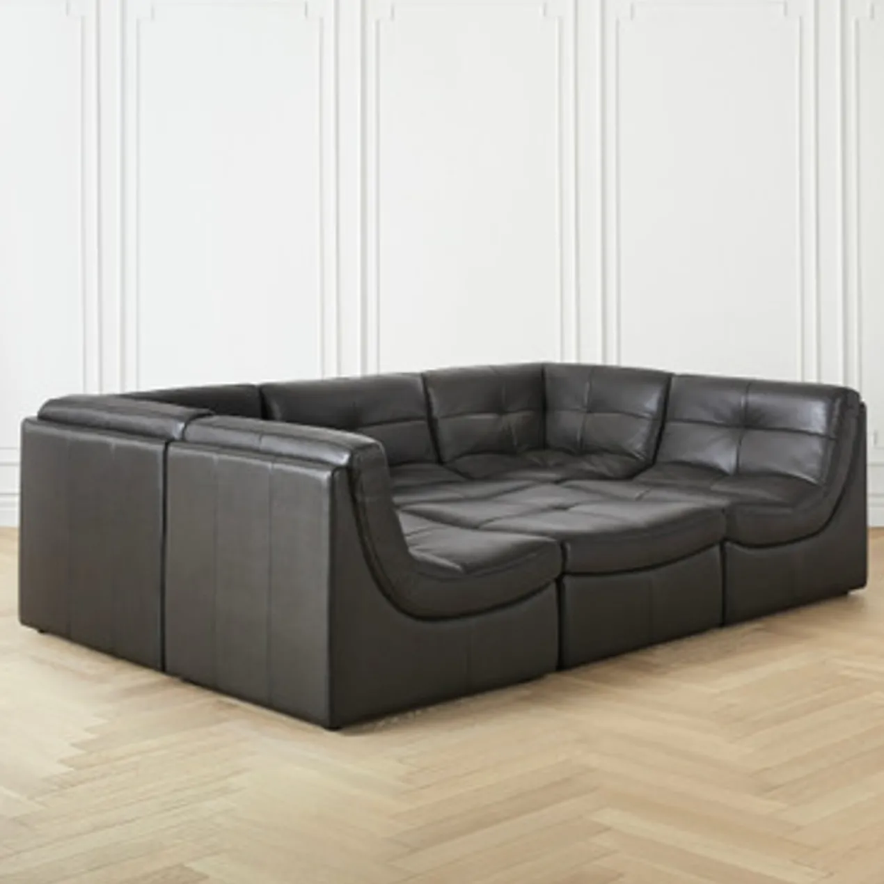 Convo Leather Sectional - 6 PC