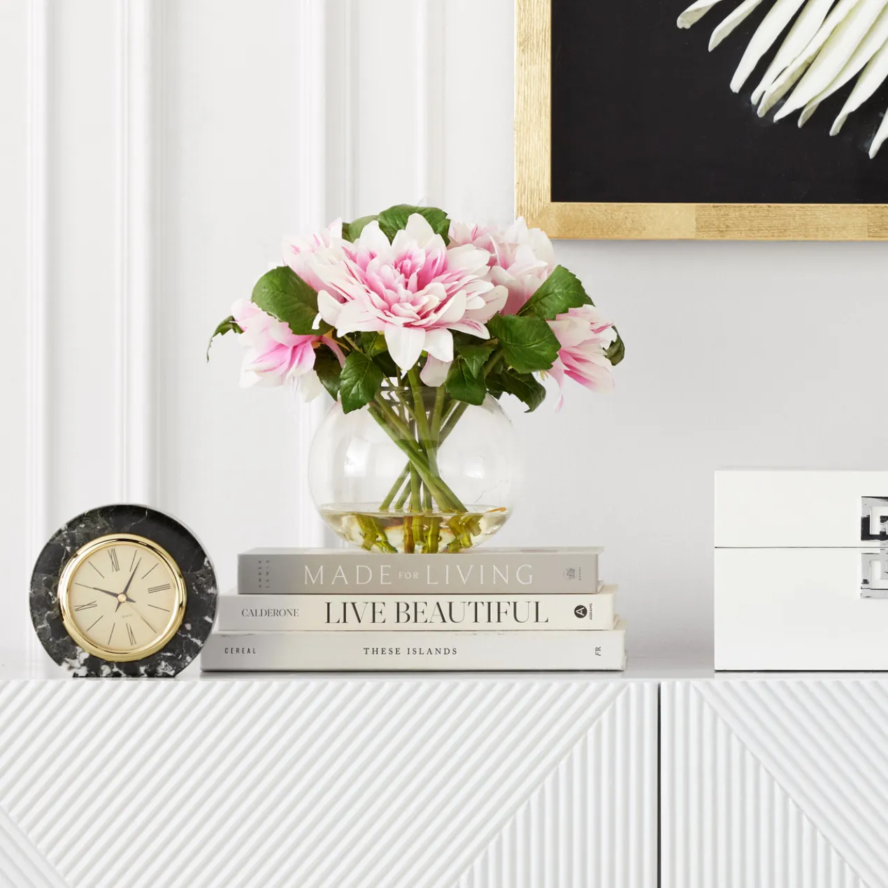 Dahlia In Glass - Blush