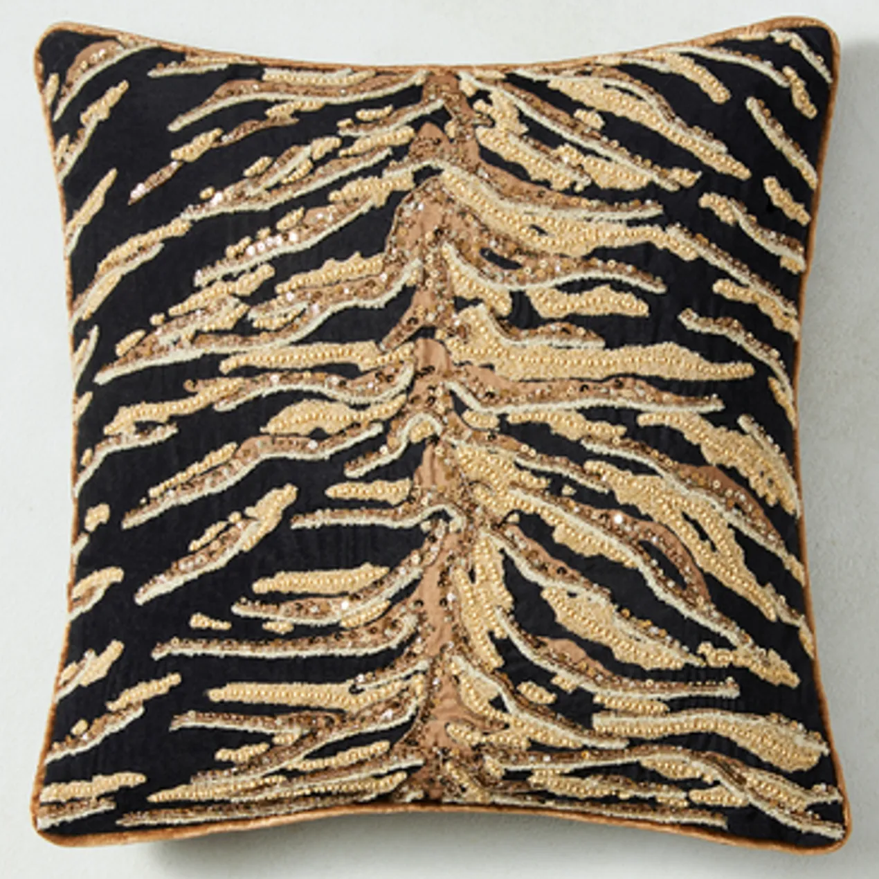 Eliza Pillow 20" - Black/Gold