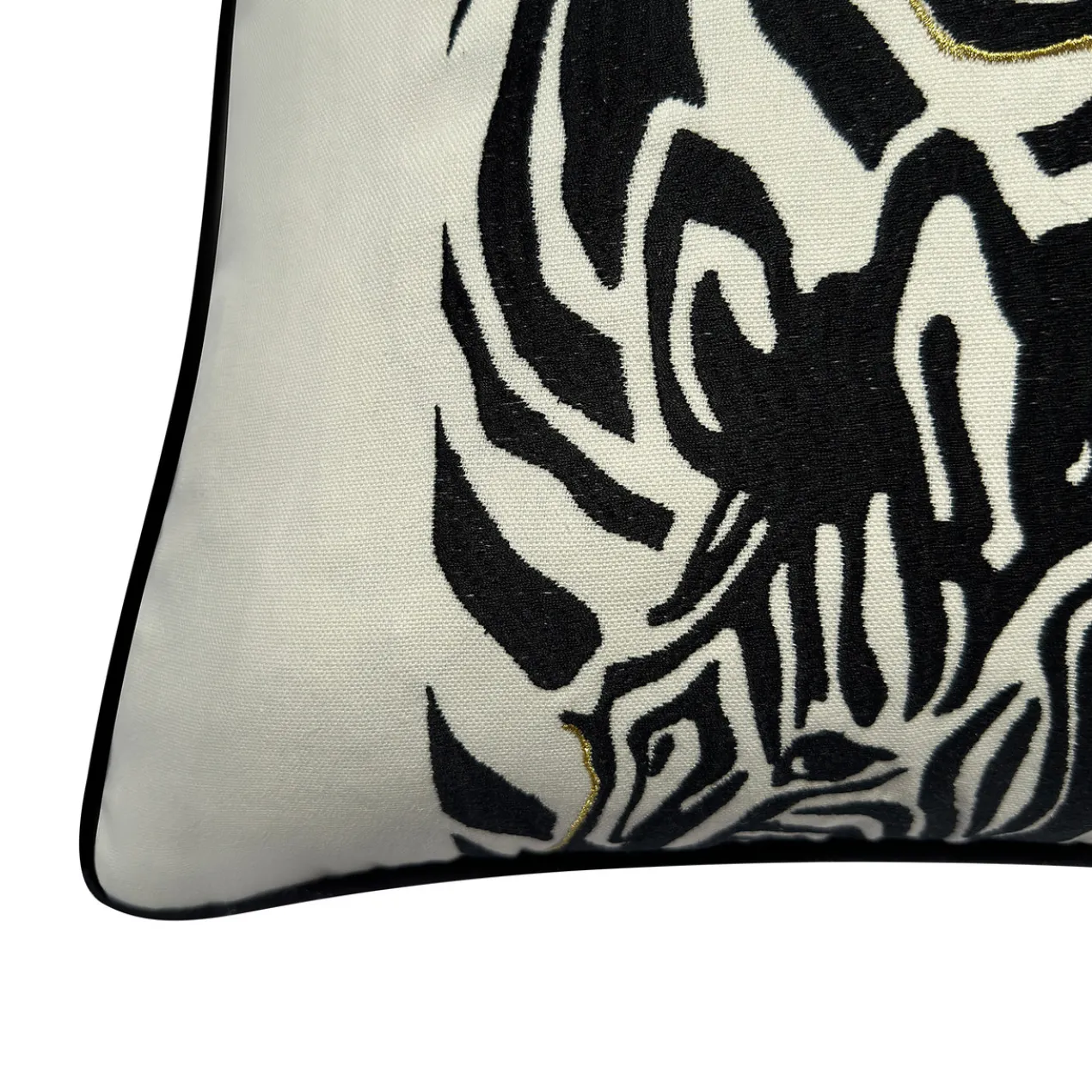Embroidered Zebra Pillow 20"