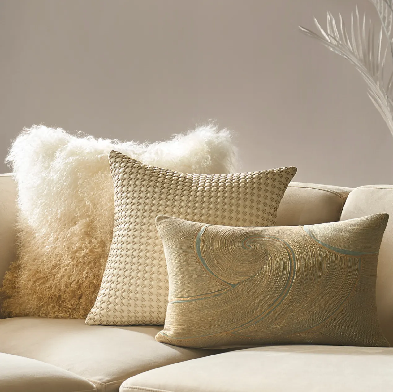 Estelle Pillow 20" - Cream