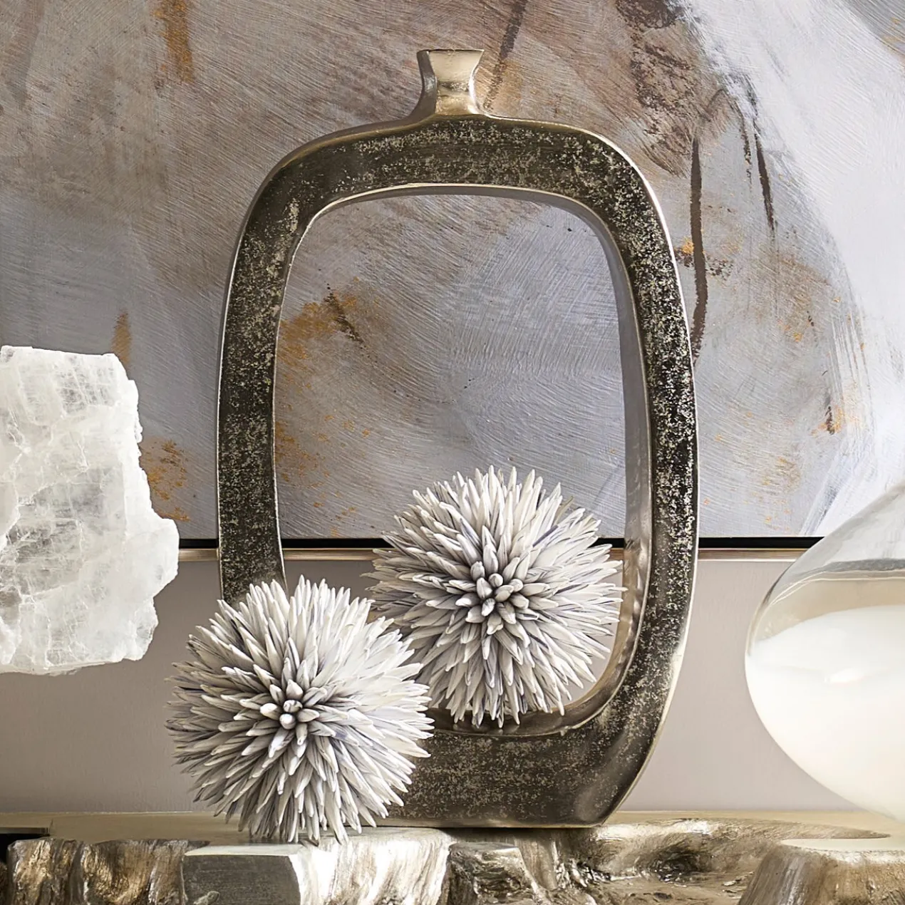 Faux Allium Sphere - Set of 3