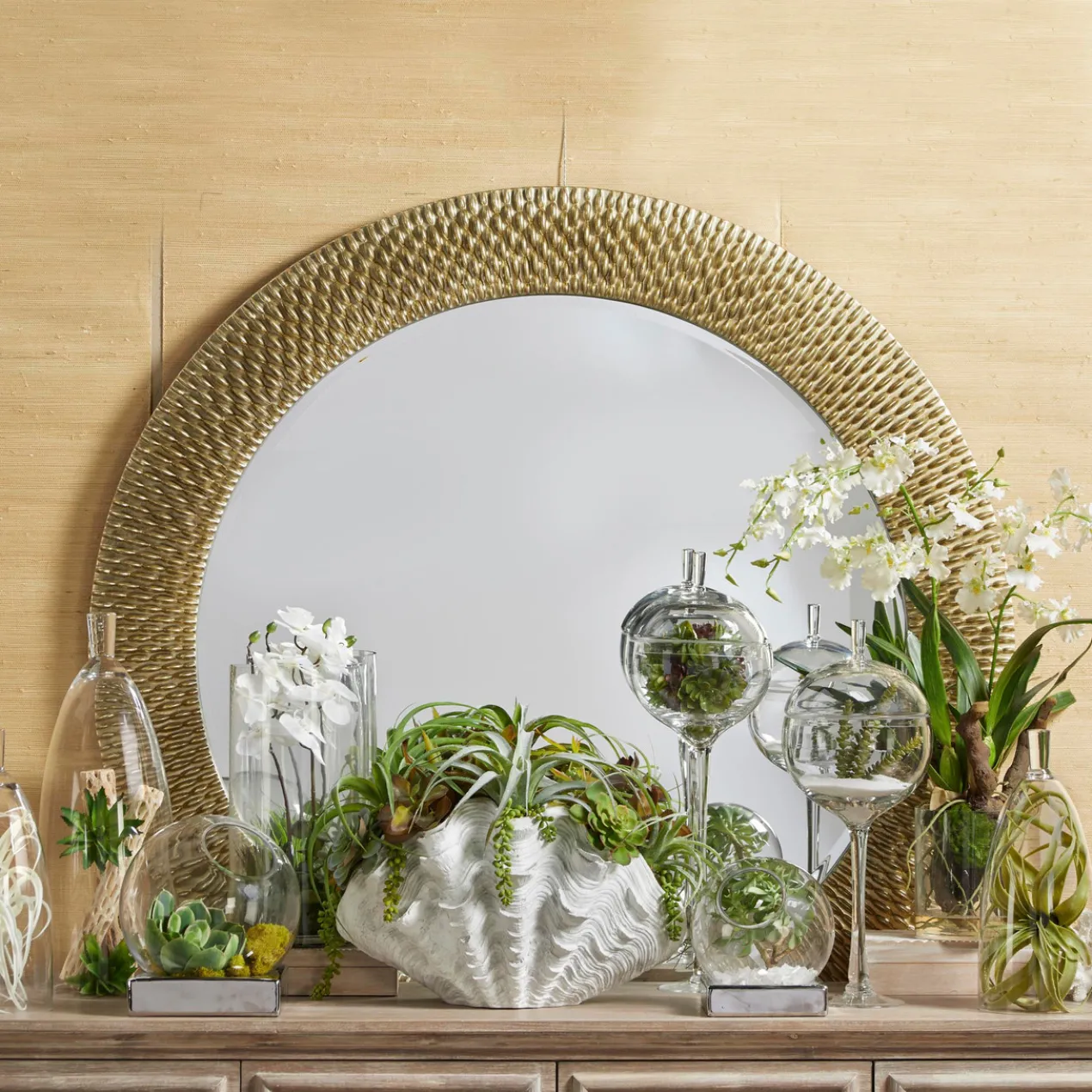 Faux Oncidium In Glass