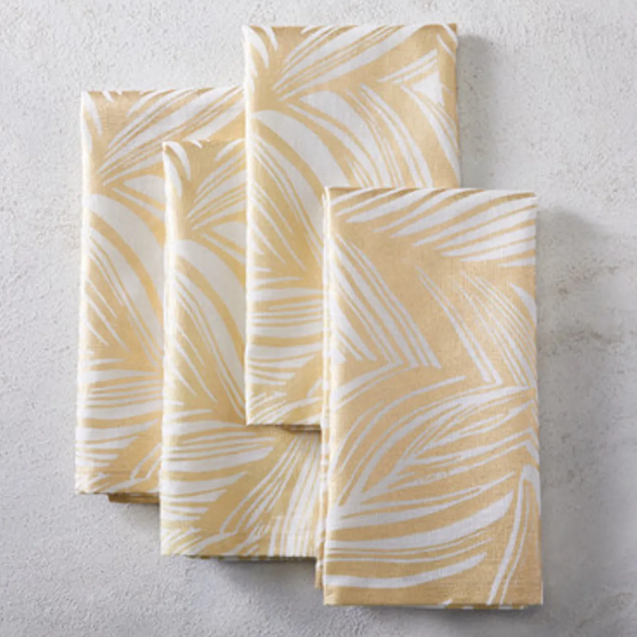 Foil Leaf Napkin Sets - Gold