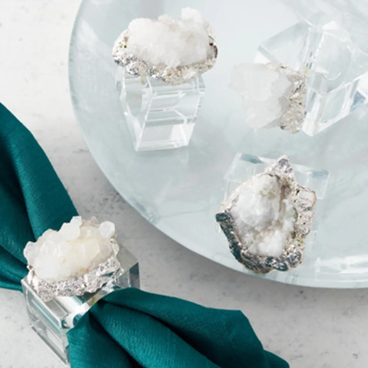 Geode Napkin Ring - Set of 4