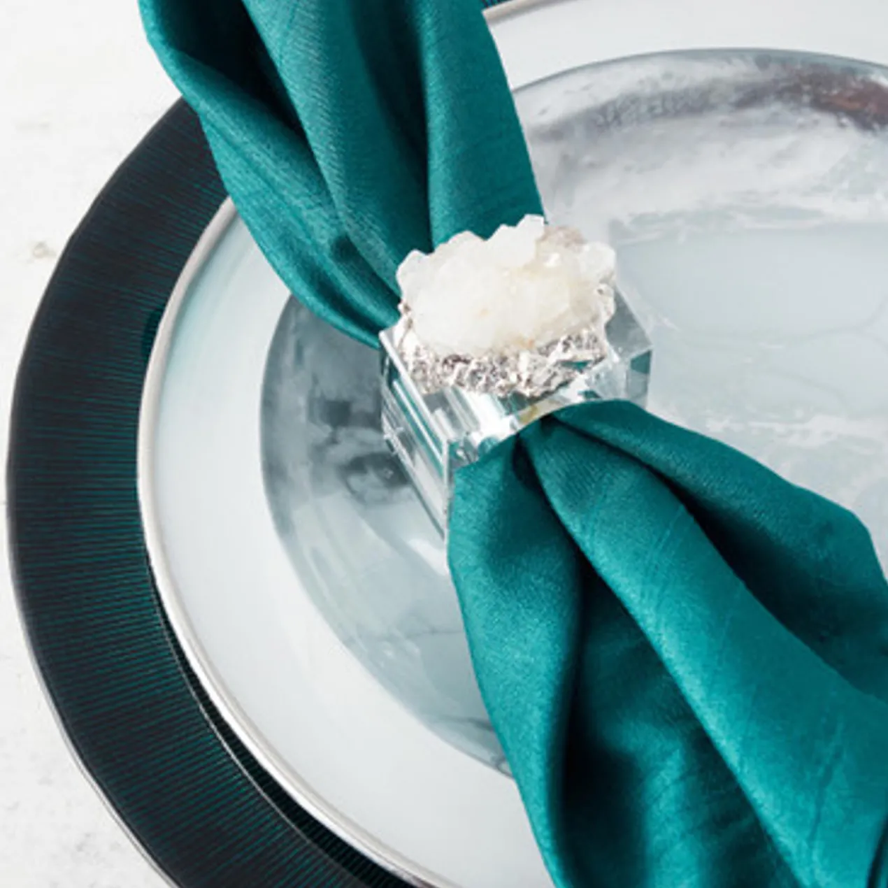 Geode Napkin Ring - Set of 4