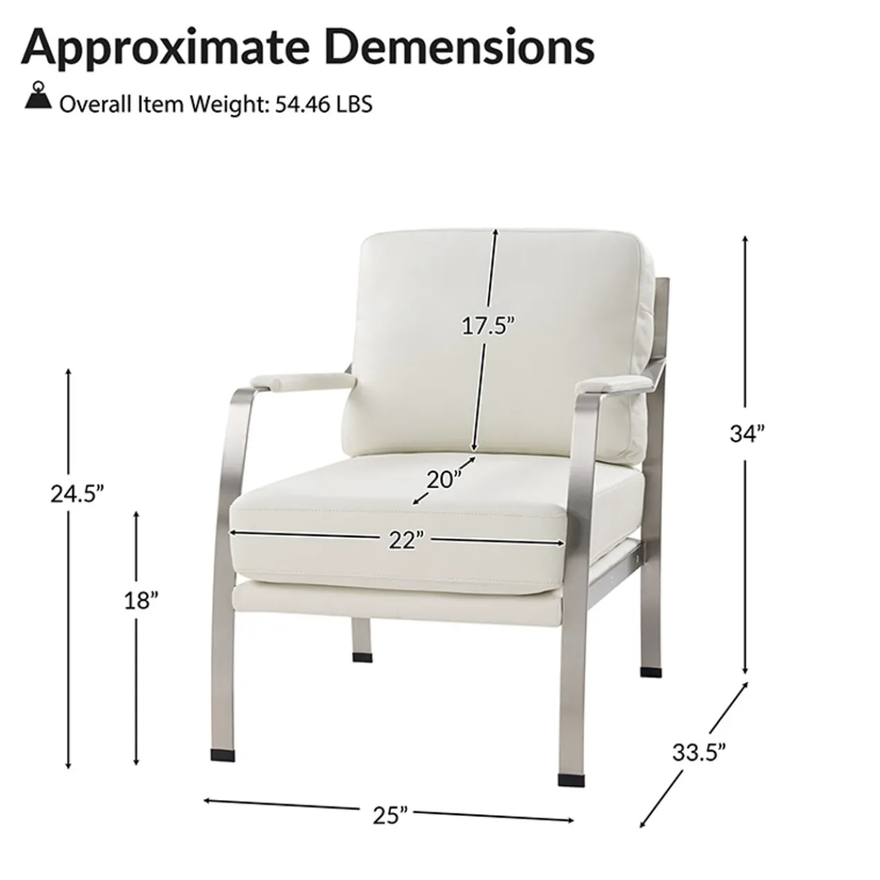 Giuseppe Modern Genuine Leather Armchair