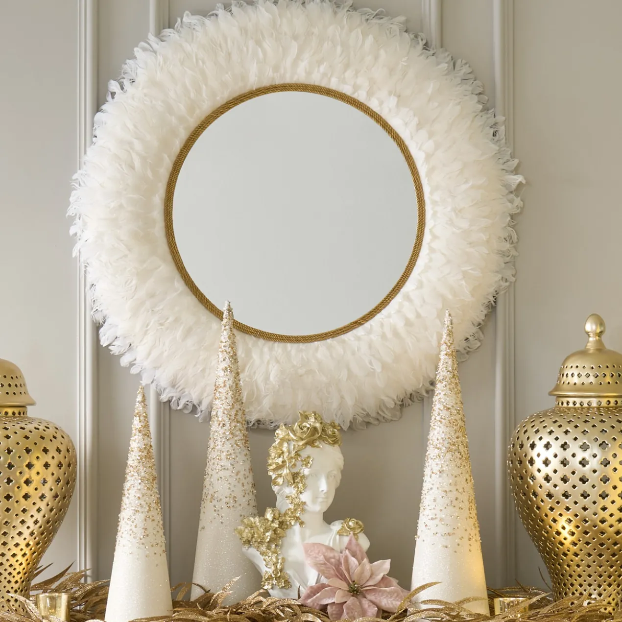 Glittered Cone Trees - Set of 2