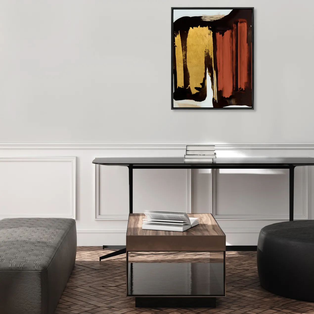 Golden Red Brushstrokes 2​