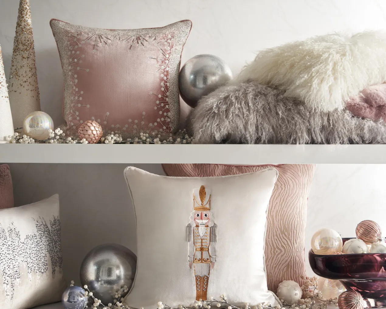 Grace Holiday Pillow 20" - Blush