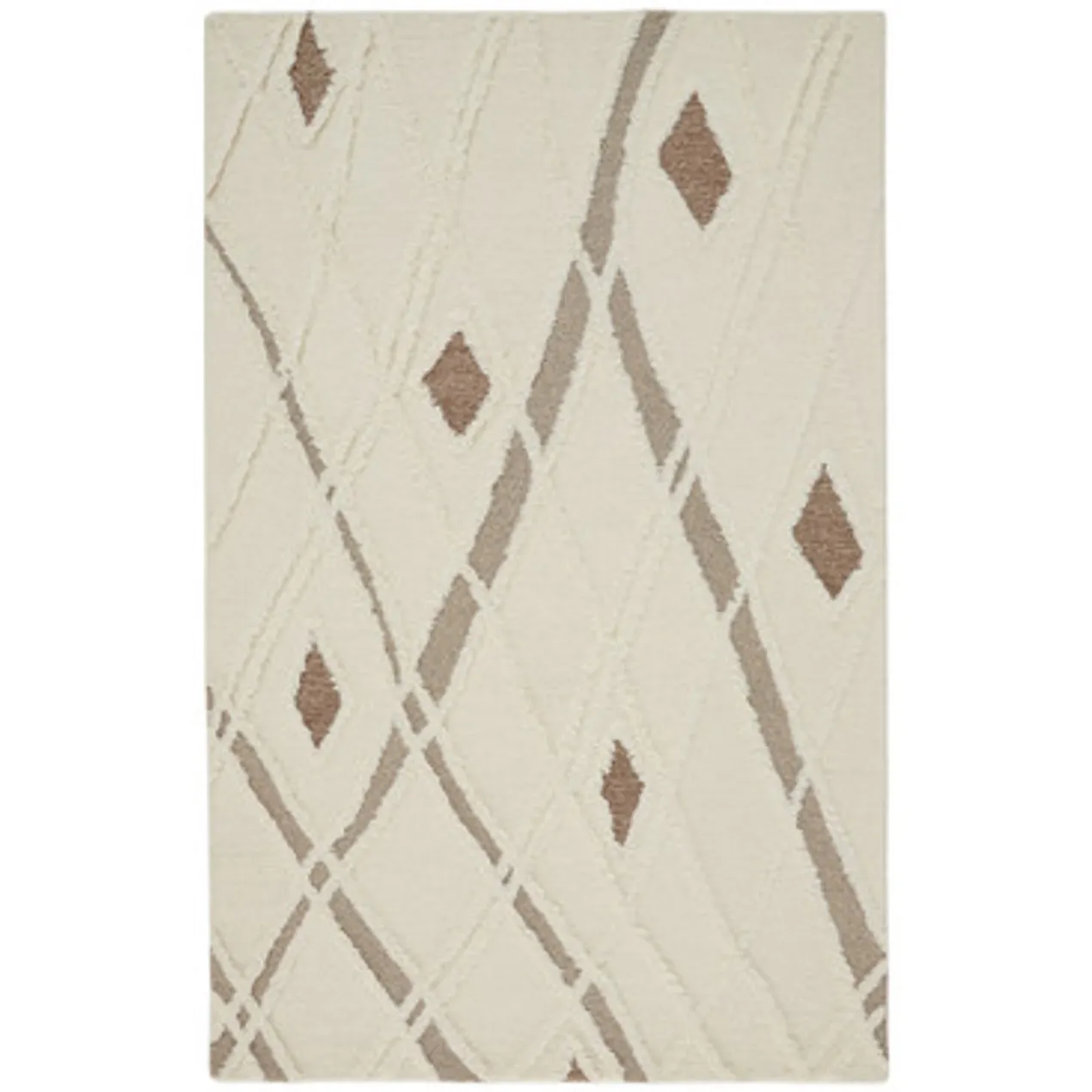 Harlow Rug - Ivory/Brown