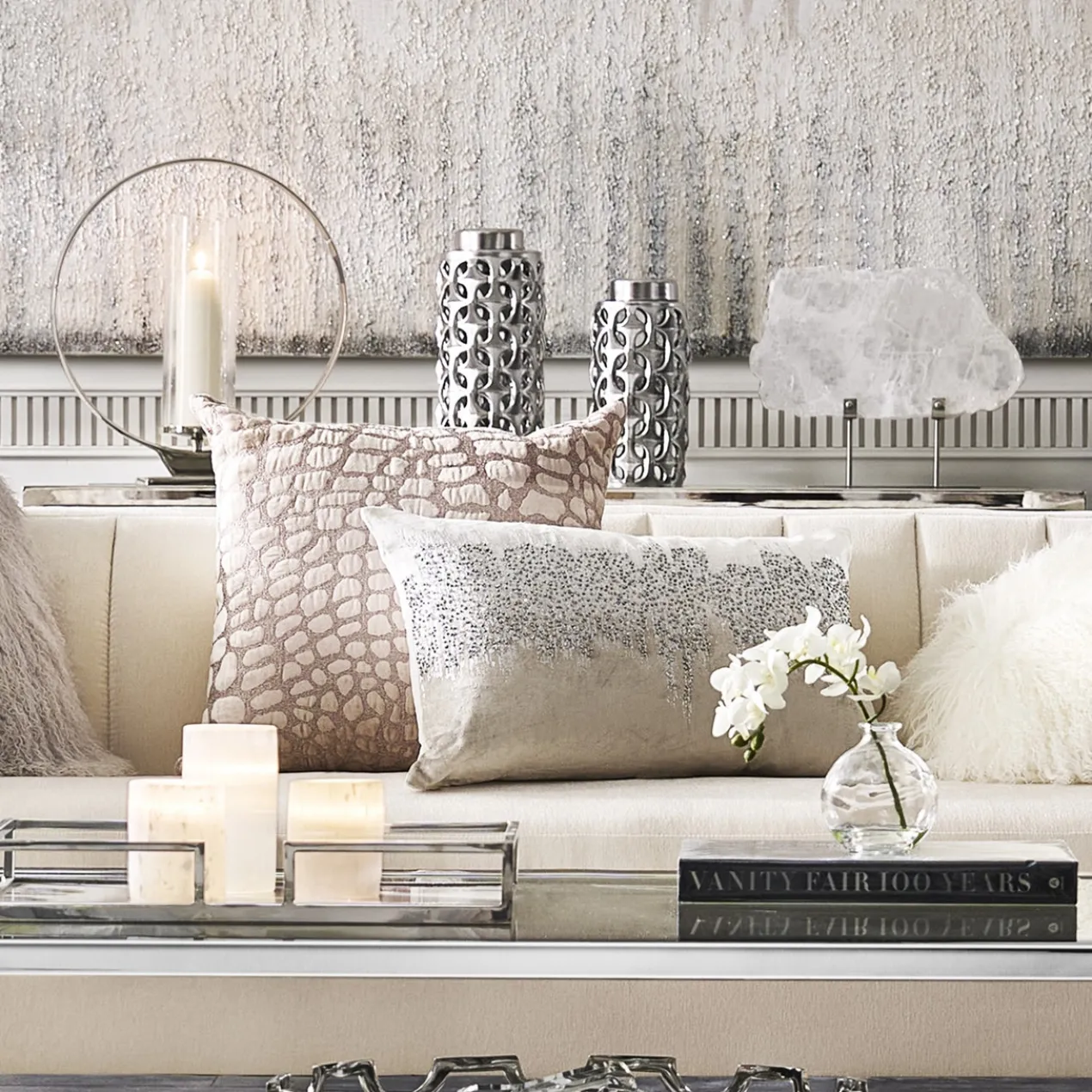 Joie De Vivre Lumbar Pillow - Grey