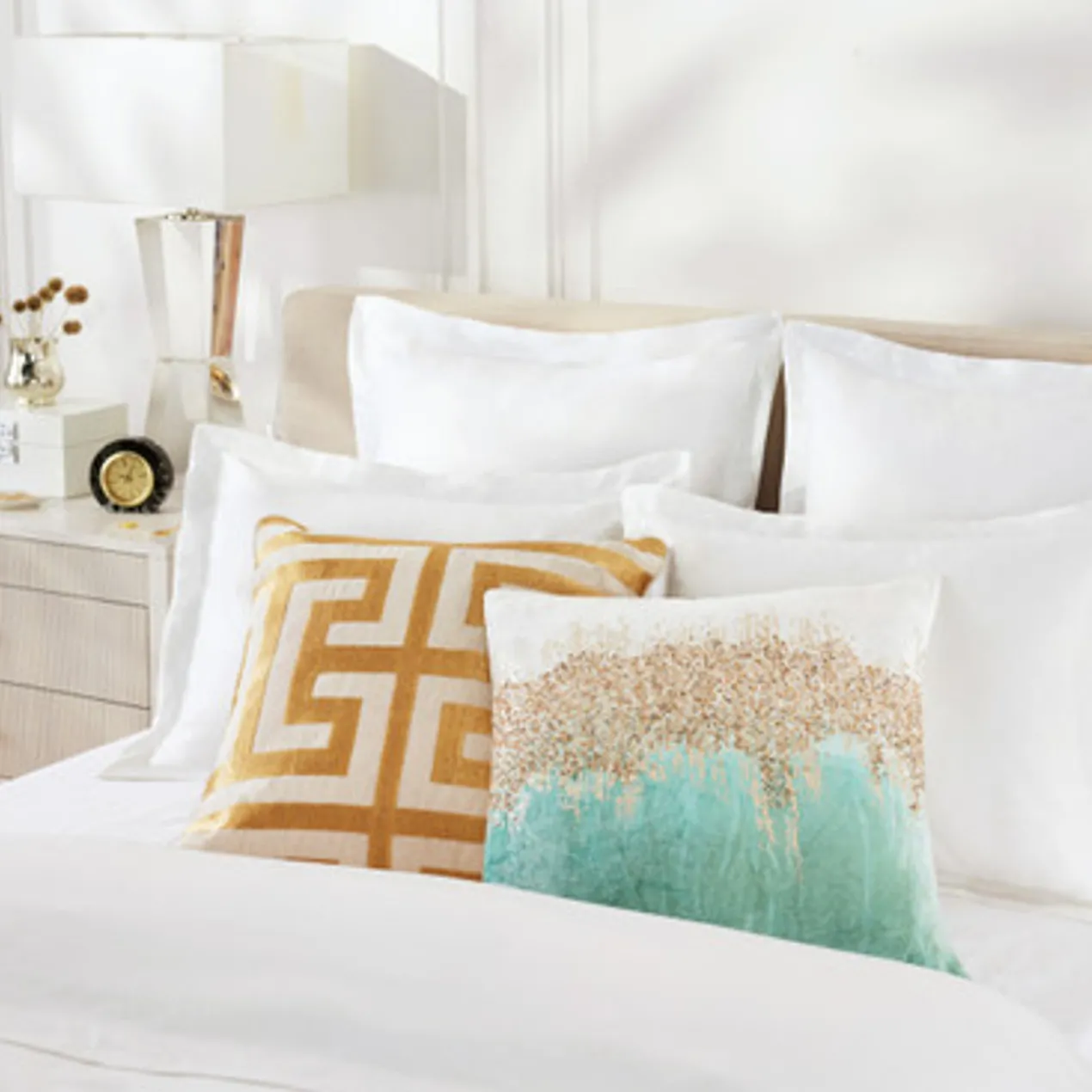 Joie De Vivre Pillow 22" - Aqua