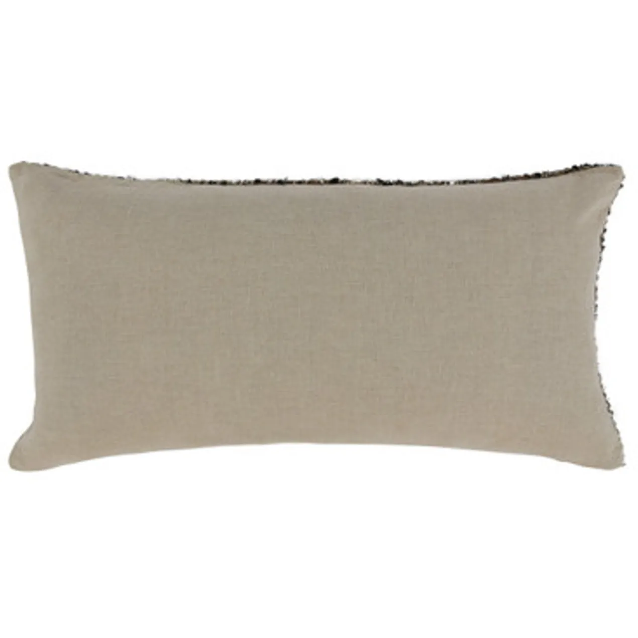 Malek Lumbar Pillow - Black/Ivory