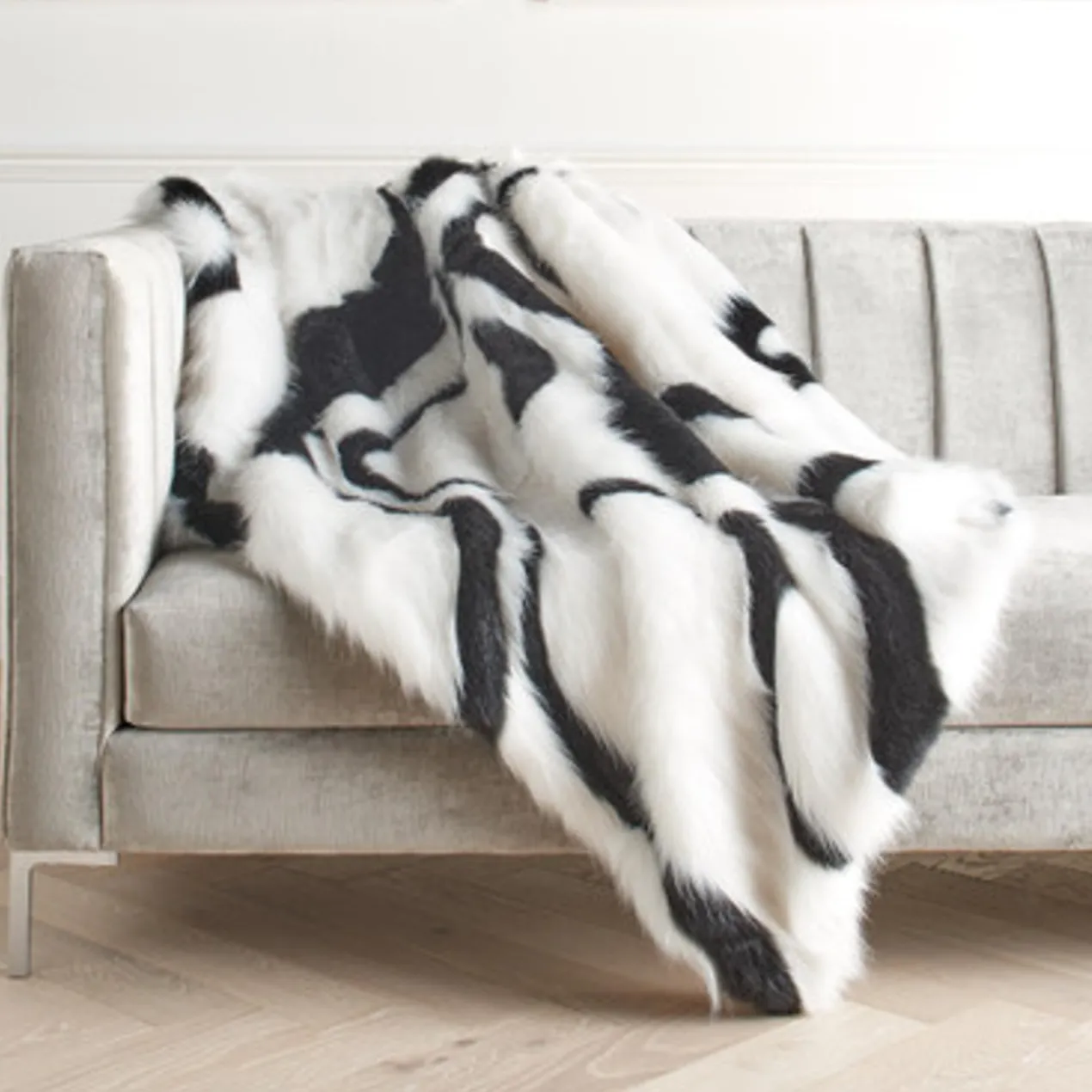 Marble Oversized Throw - Black/White
