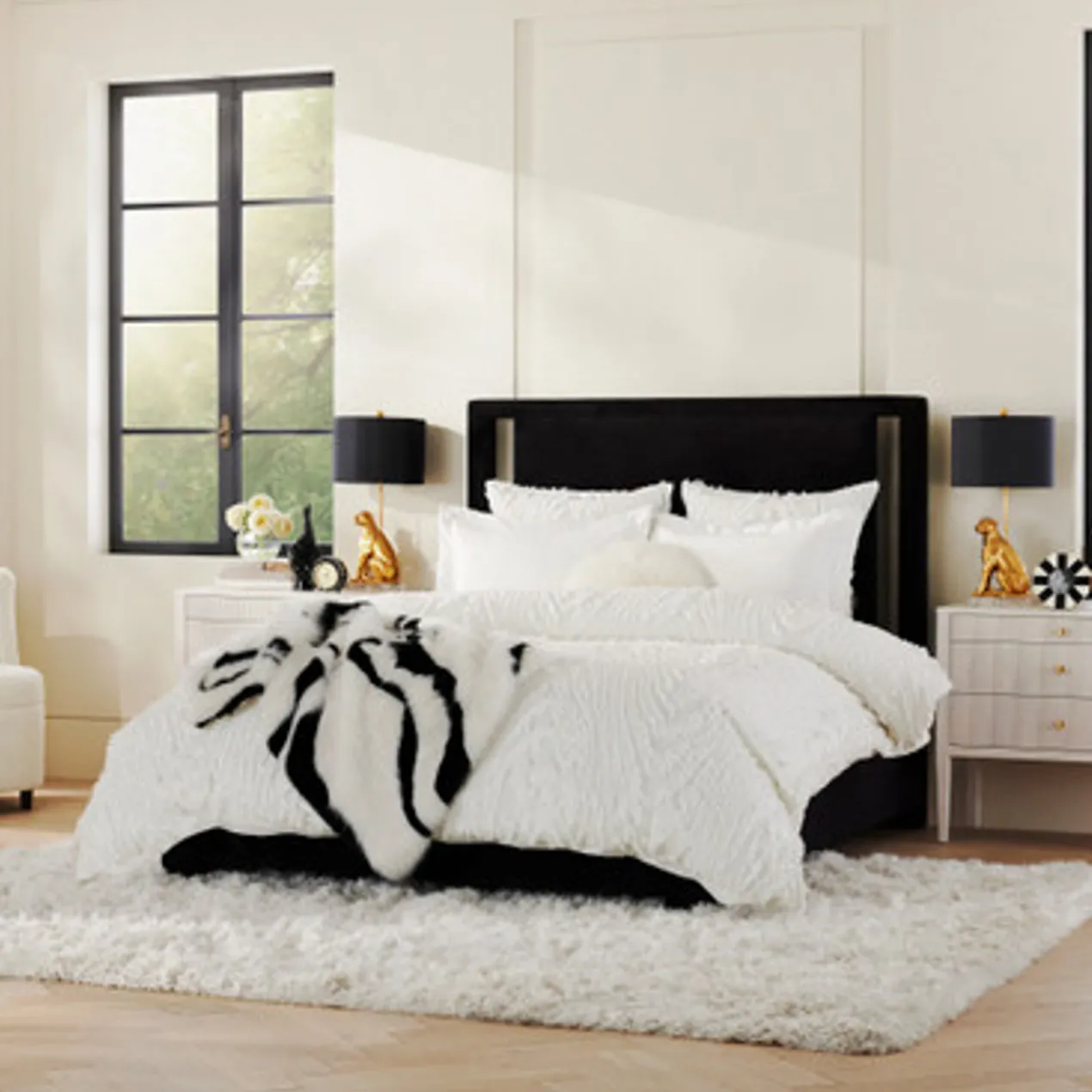 Marble Oversized Throw - Black/White