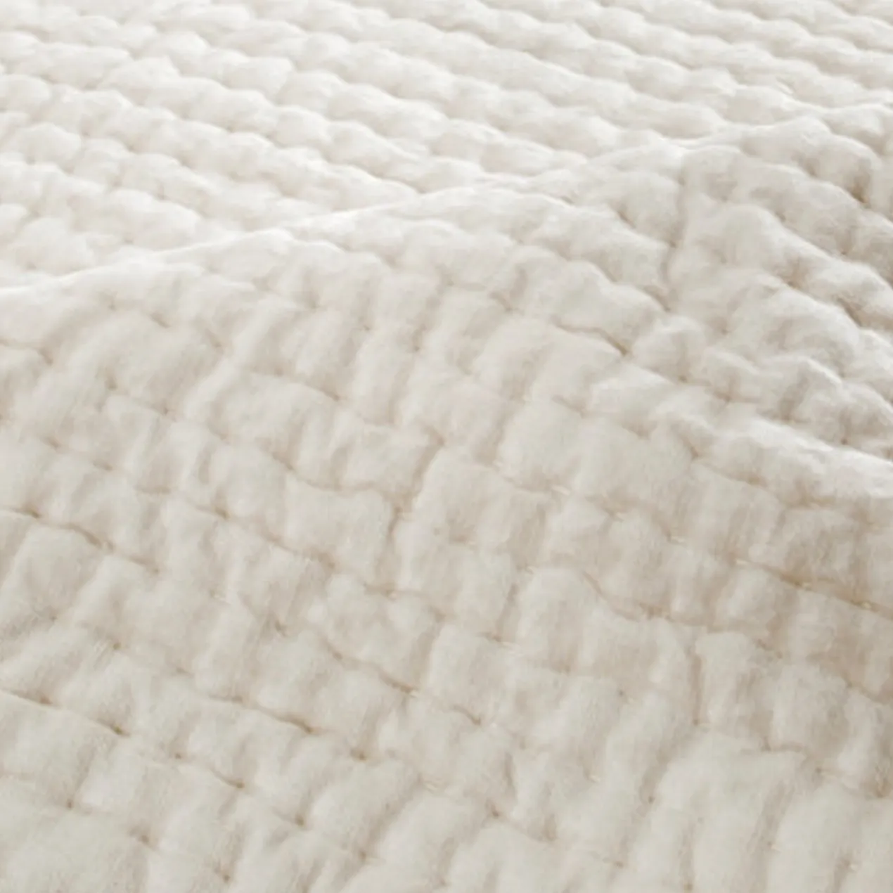 Mardon Velvet Bedding - White