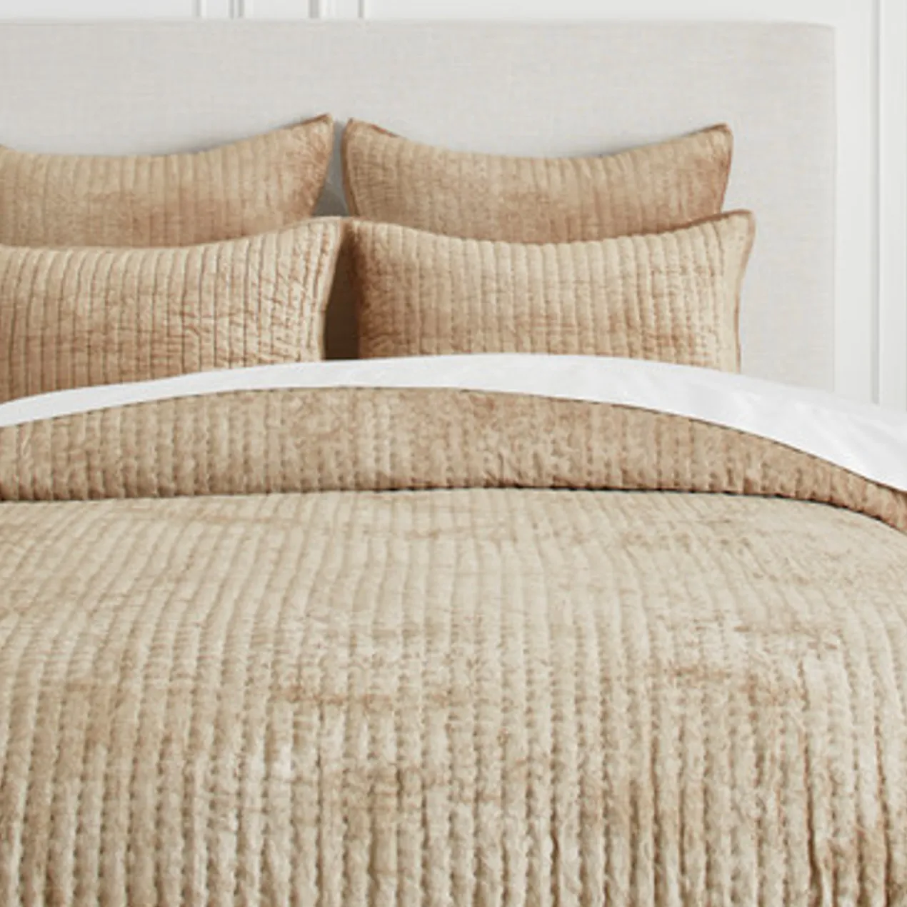 Mardon Velvet Bedding - Champagne