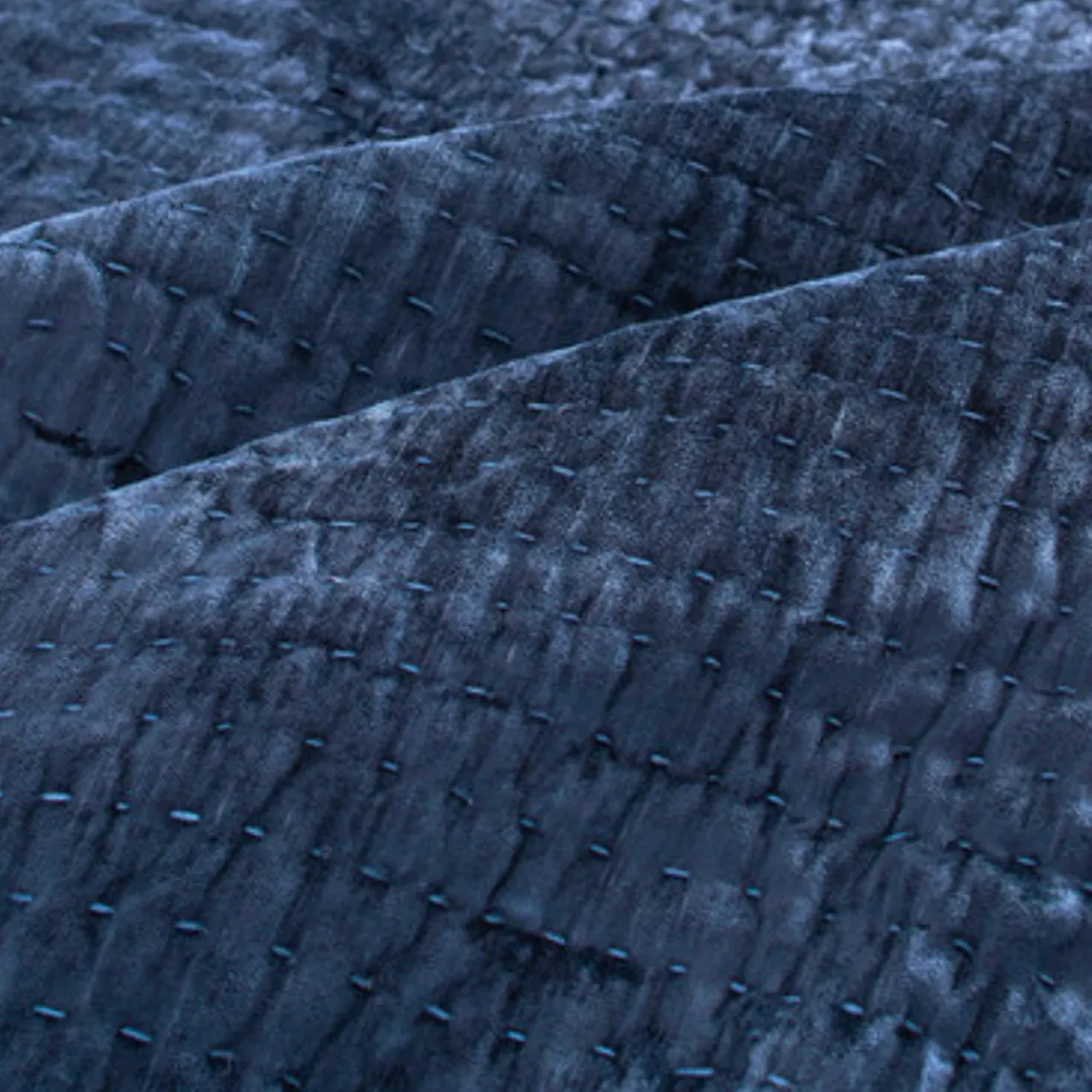 Mardon Velvet Bedding - Indigo