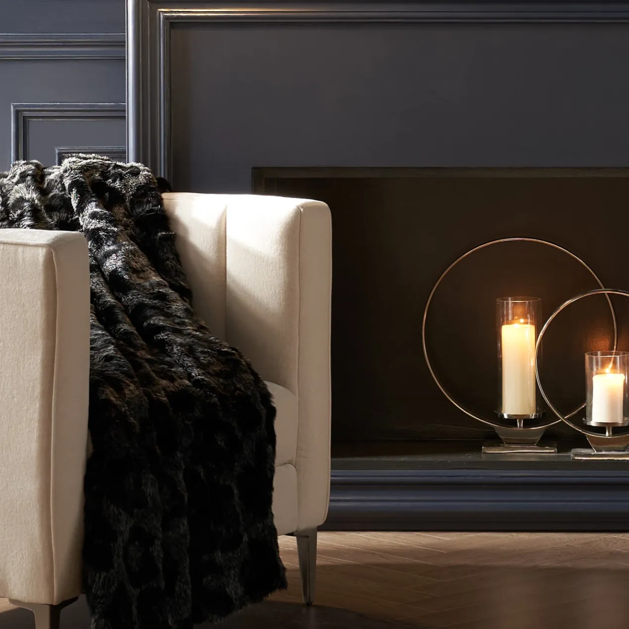 Mila Oversized Throw - Grey