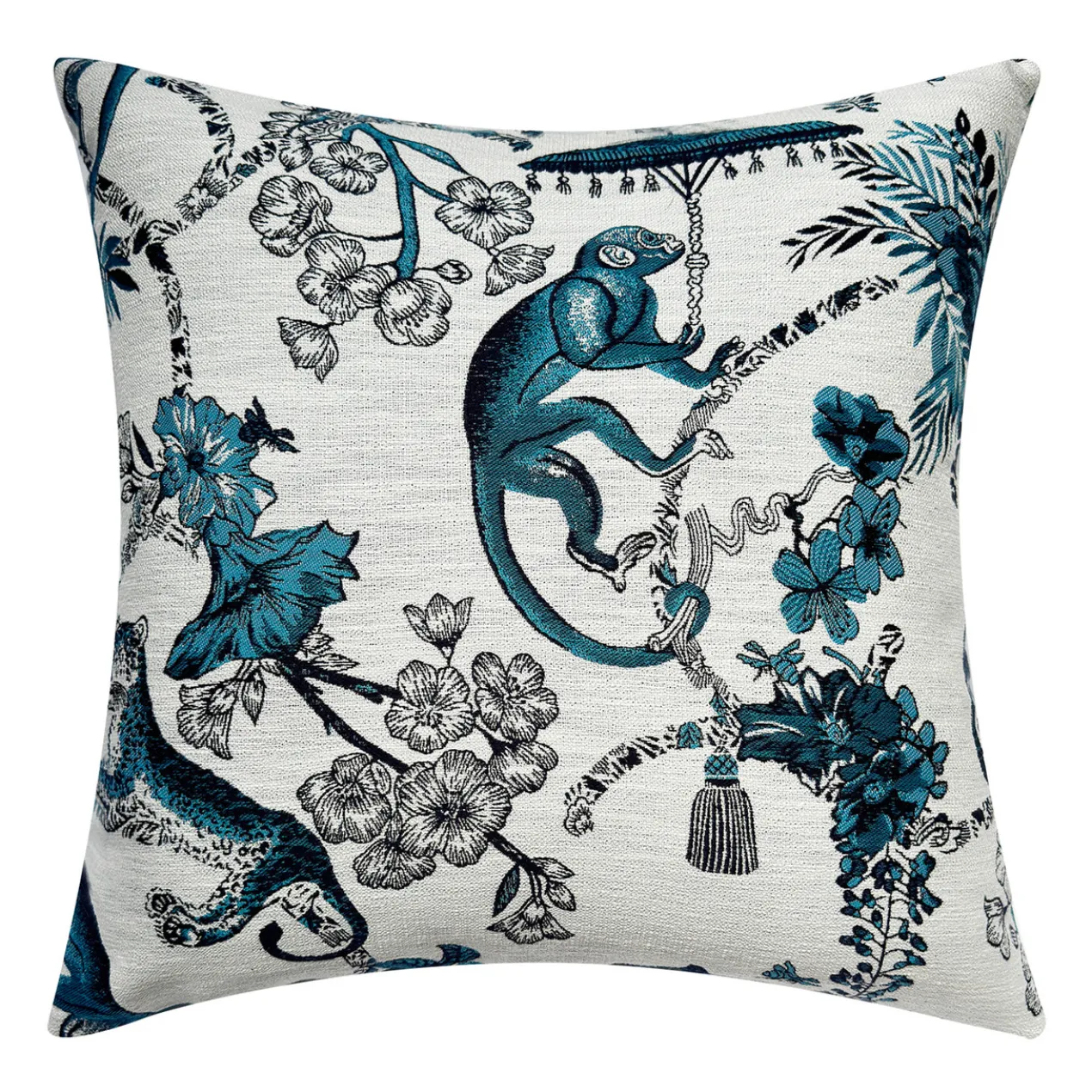 Monkey Pillow 20" - Teal