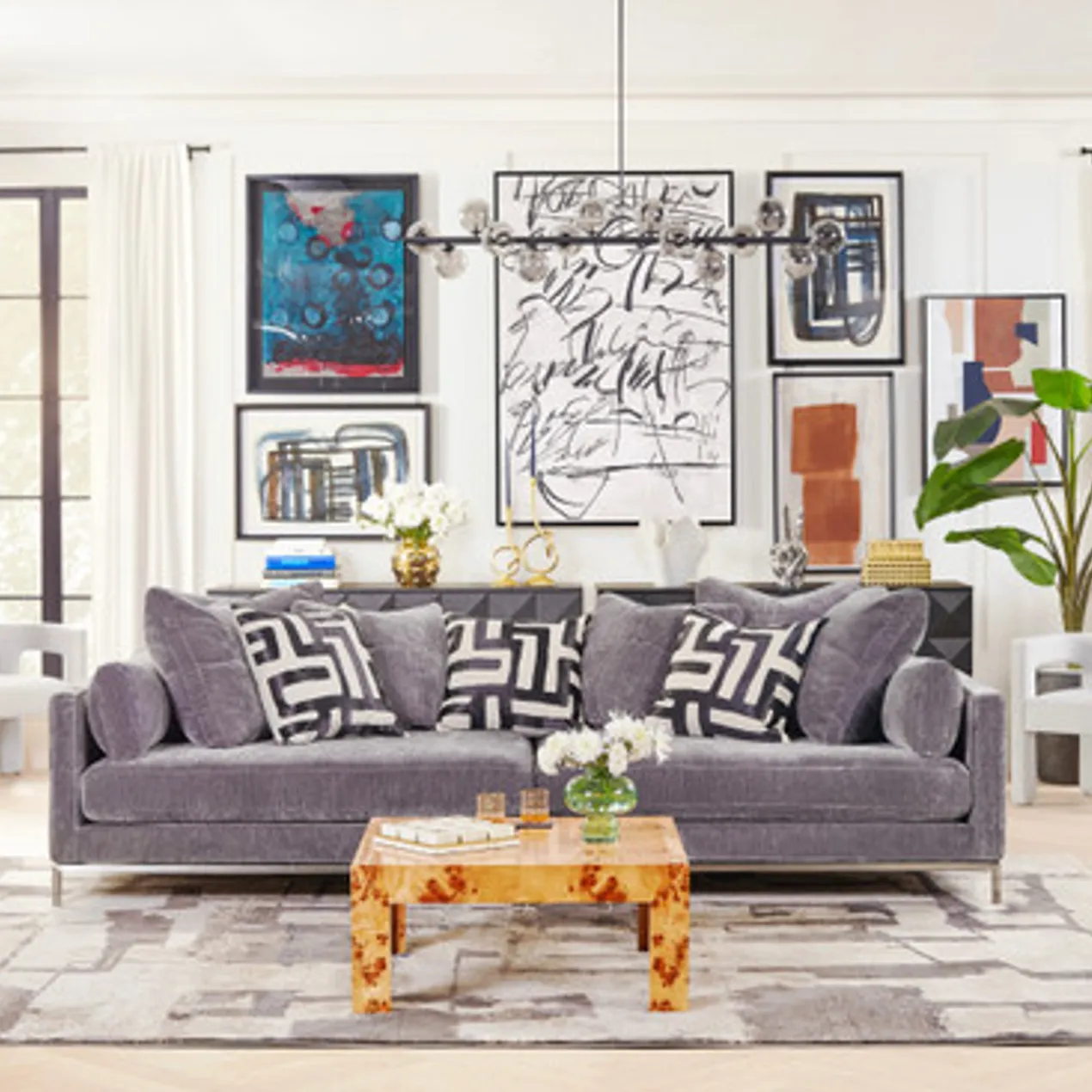 Nikki Chu - Mandala Pillow 22" - Black