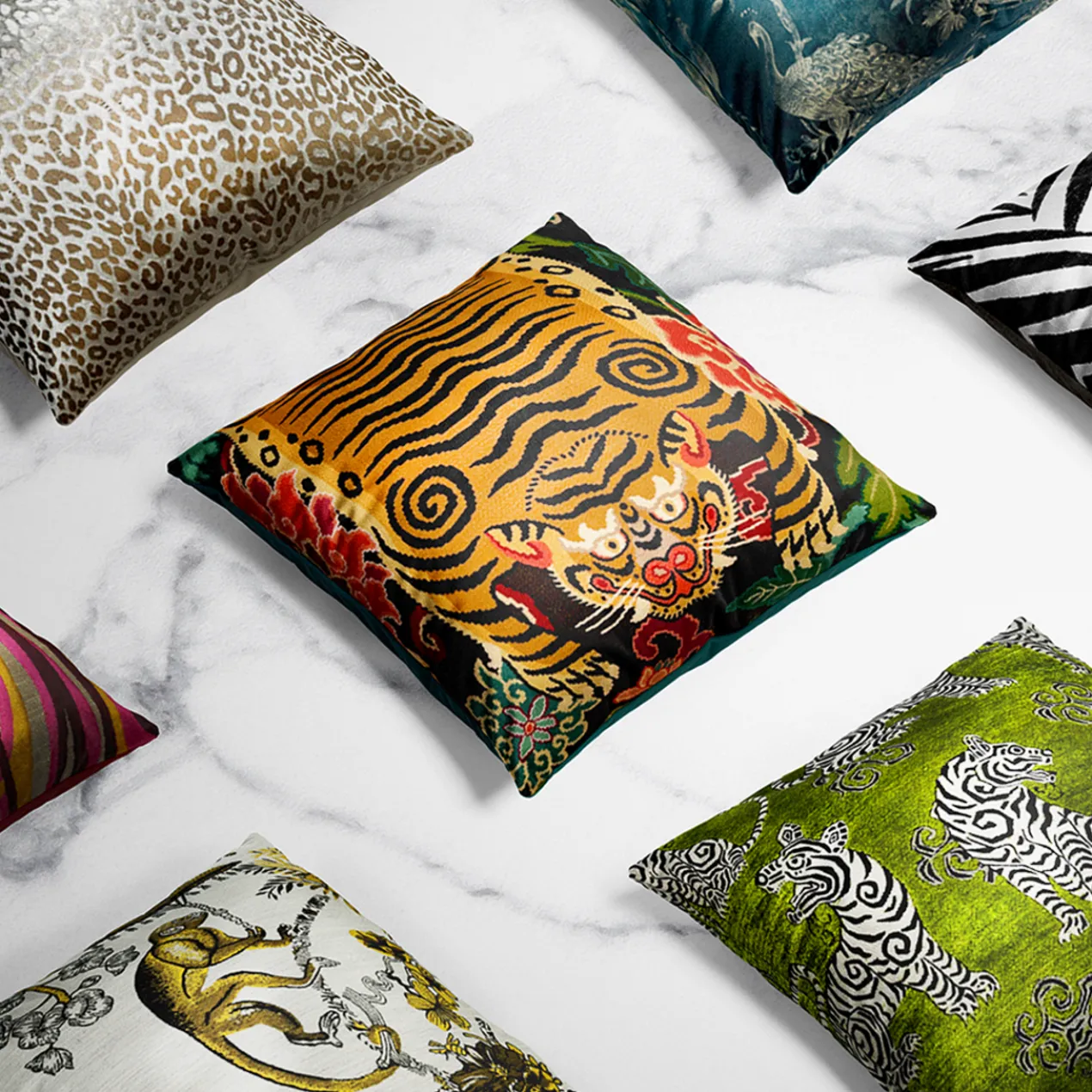 Nimer Pillow 22" - Gold/Multi