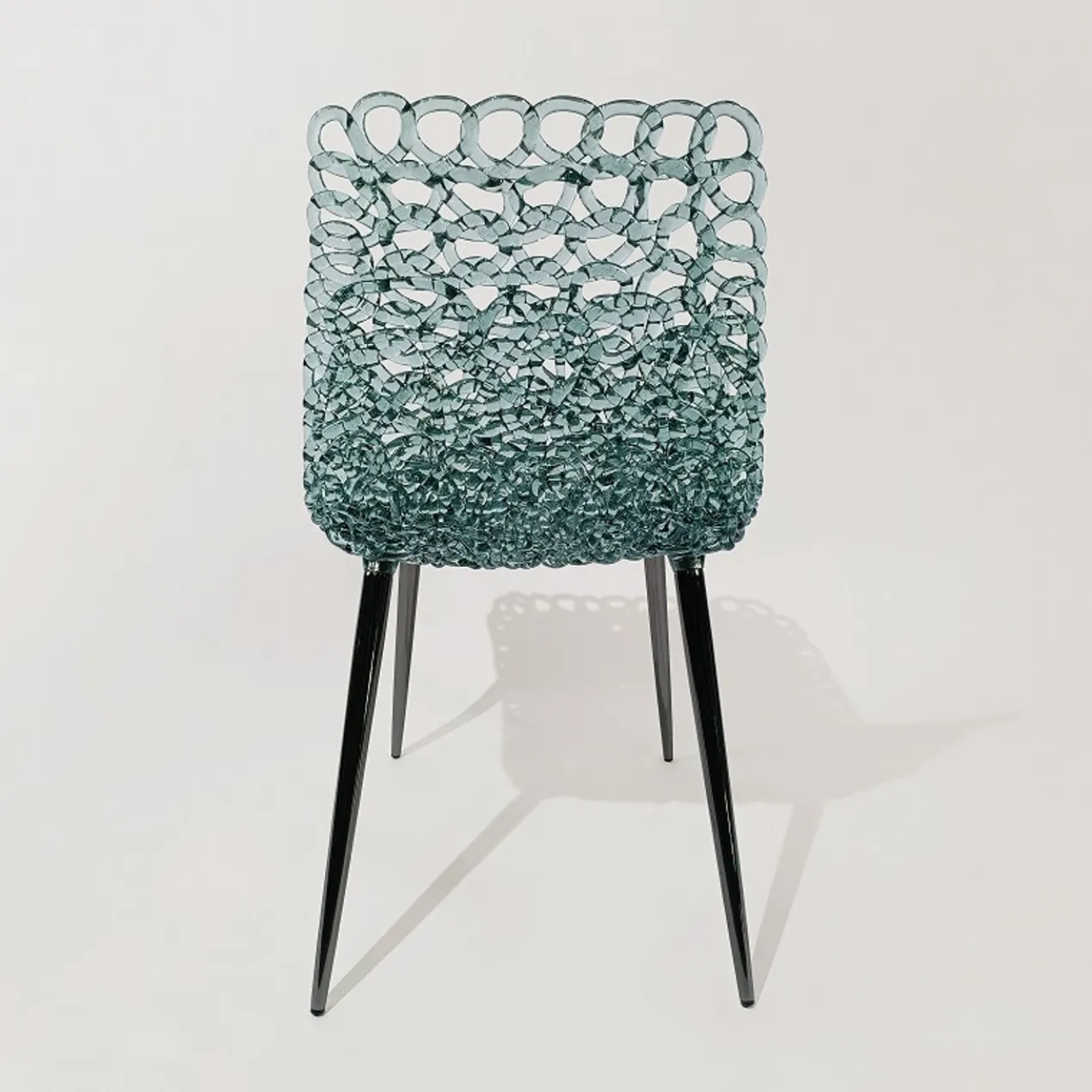 Ocean Blue Weave Dining Chair