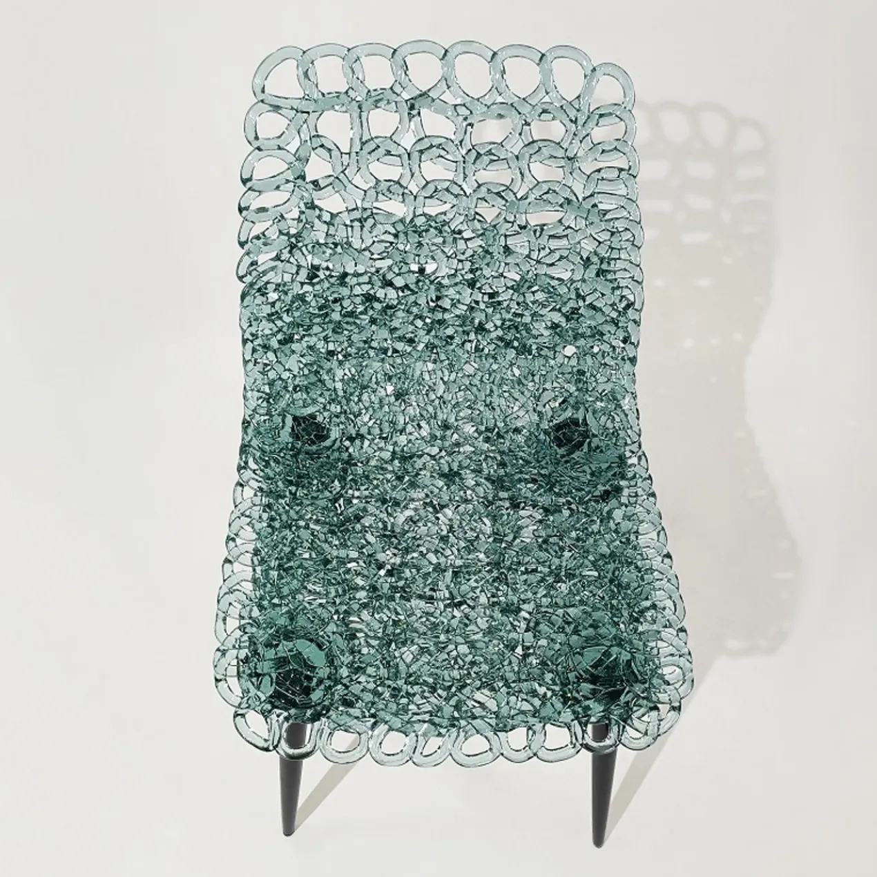 Ocean Blue Weave Dining Chair