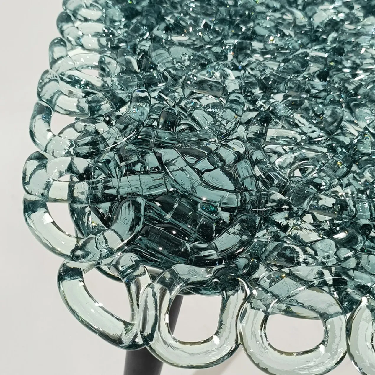 Ocean Blue Weave Dining Chair