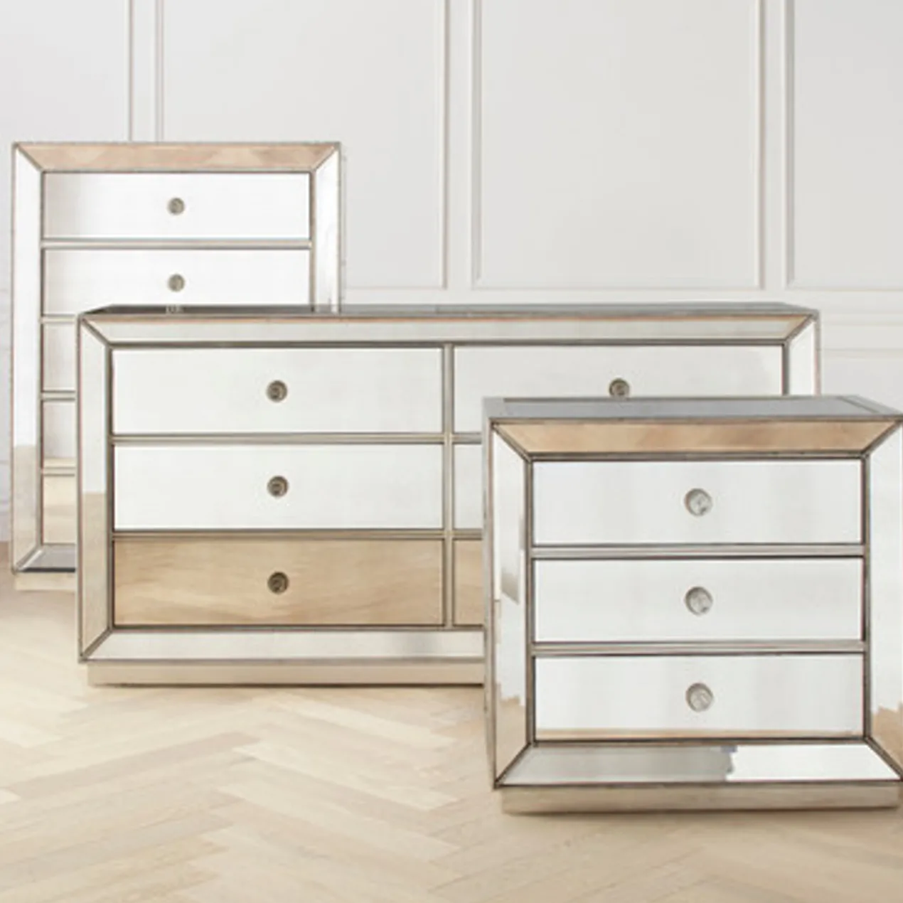 Omni Mirrored 6 Drawer Chest