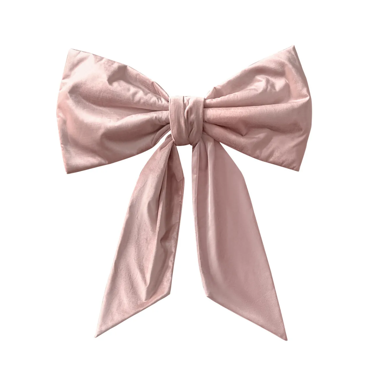 Overszied Velvet Bow 28" - Blush