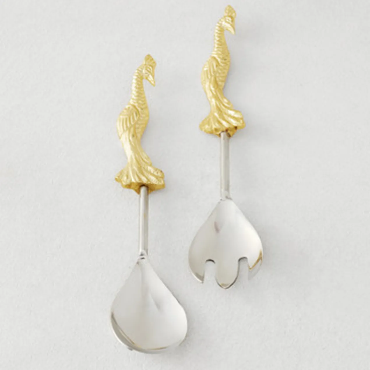 Peacock Salad Servers