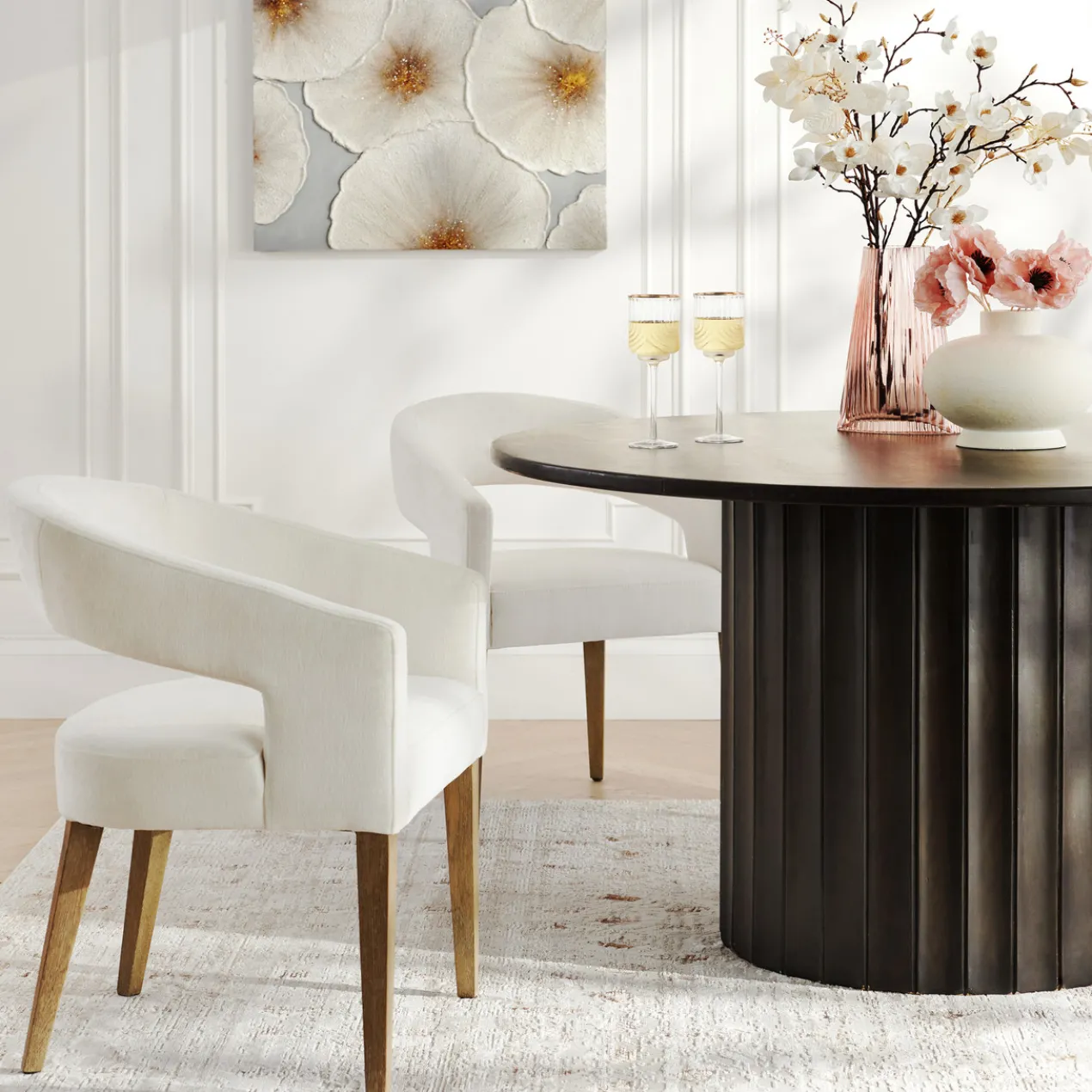 Philippa Dining Chair - Natural Grey