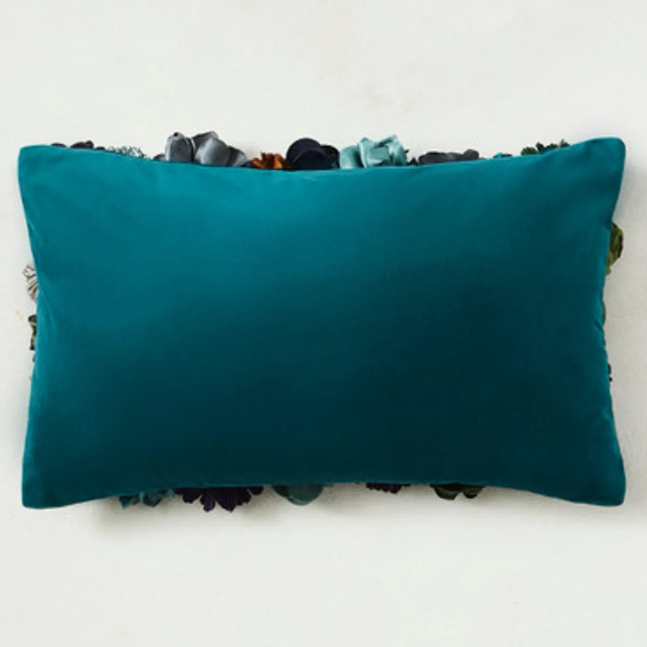 Posy Lumbar Pillow - Cerulean