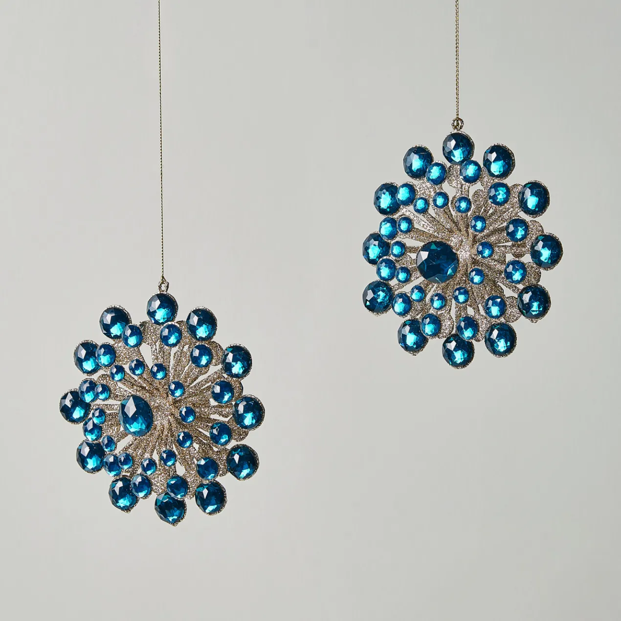Rhinestone Sunburst Ornament - Set of 2