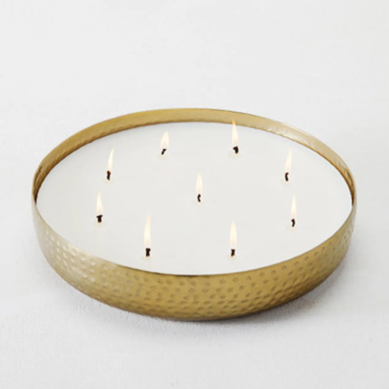Round Hammered Candle