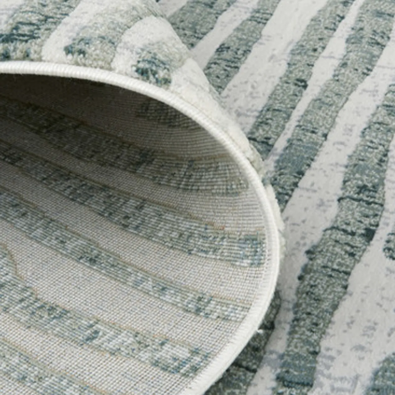 Samantha Rug - Aqua/Grey